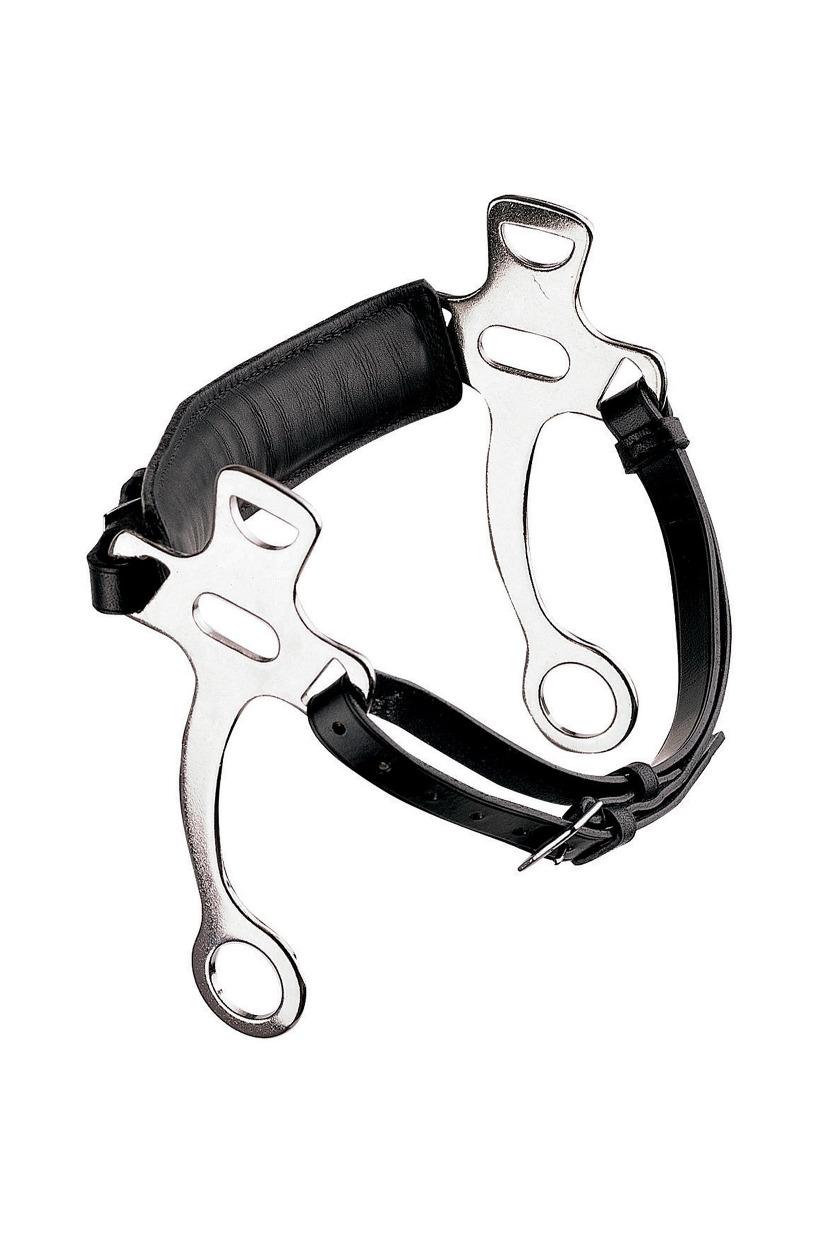 Sprenger hackamore nahkahihnalla, ruostumaton teräs varret 21 cm Kuolaimet