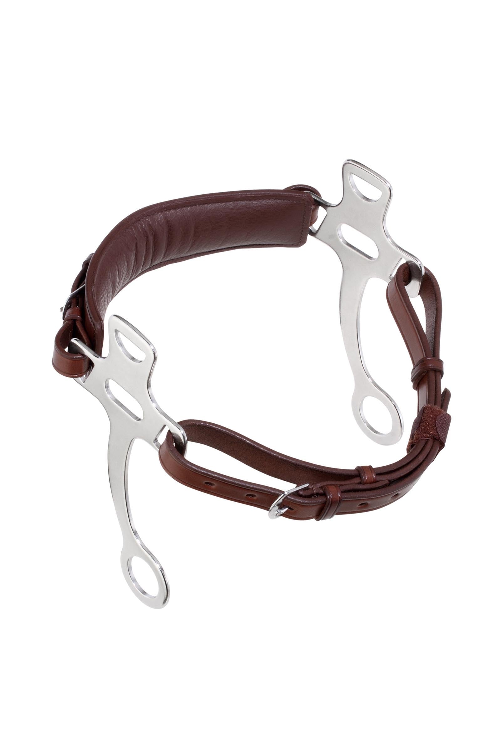 Sprenger hackamore nahkahihnalla, ruostumaton teräs varret 21 cm Kuolaimet