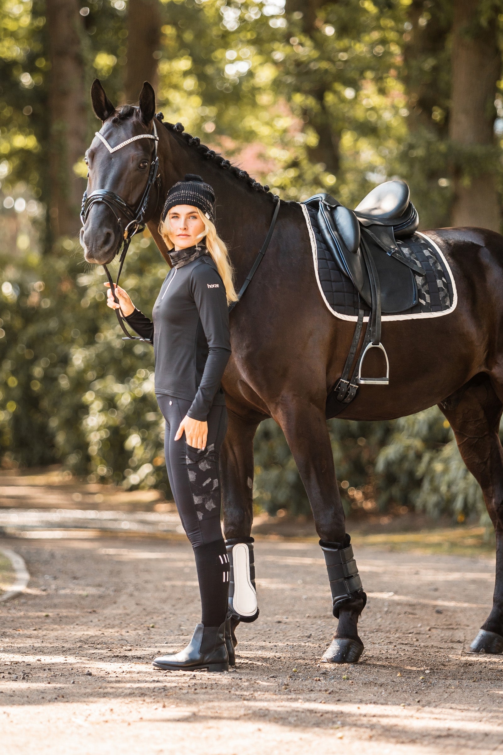 Horze Luminox Reflective Saddle Pad Saddle Pads