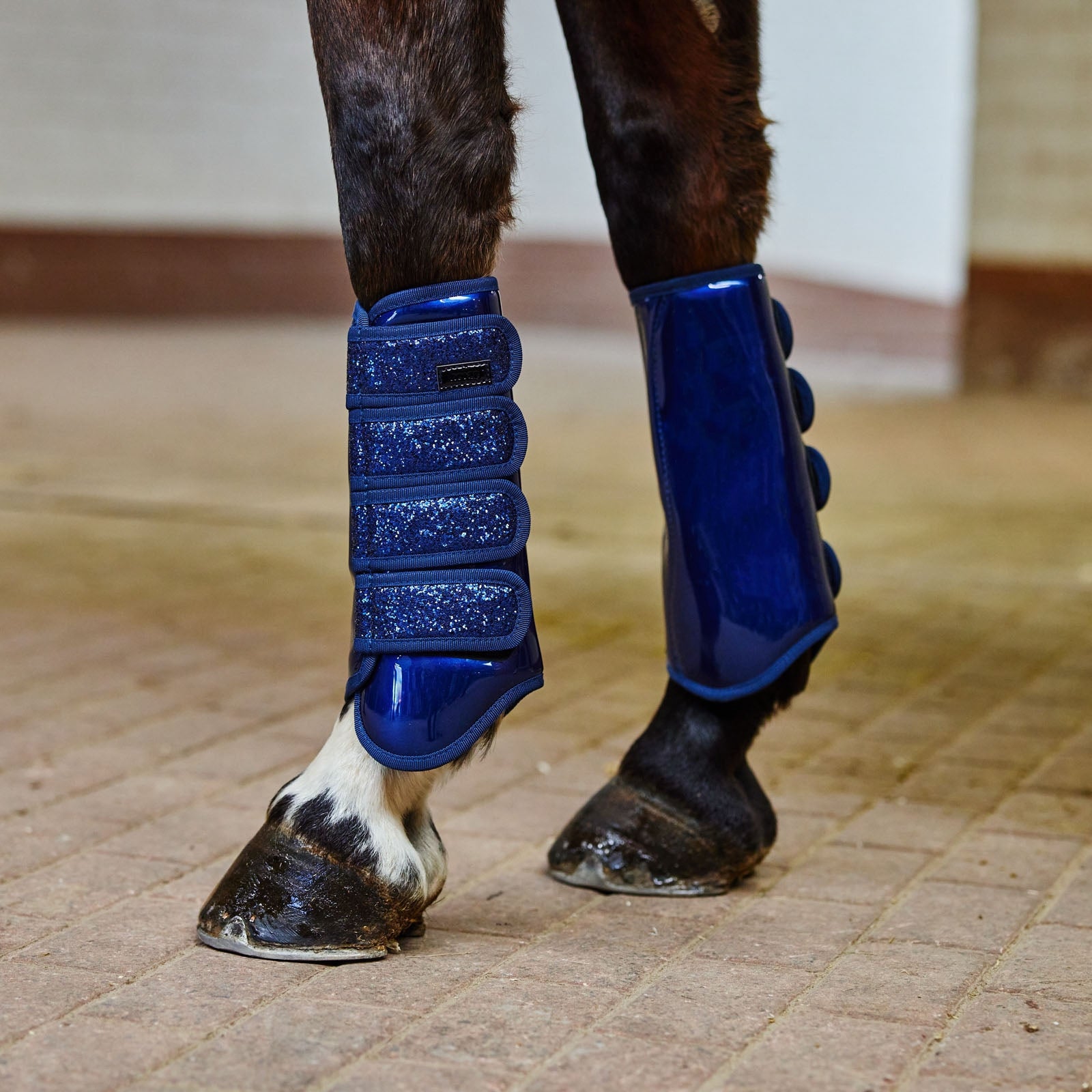 Horze Brushing Boots with Glitter Leg Protection & Hoof Protection for Horses