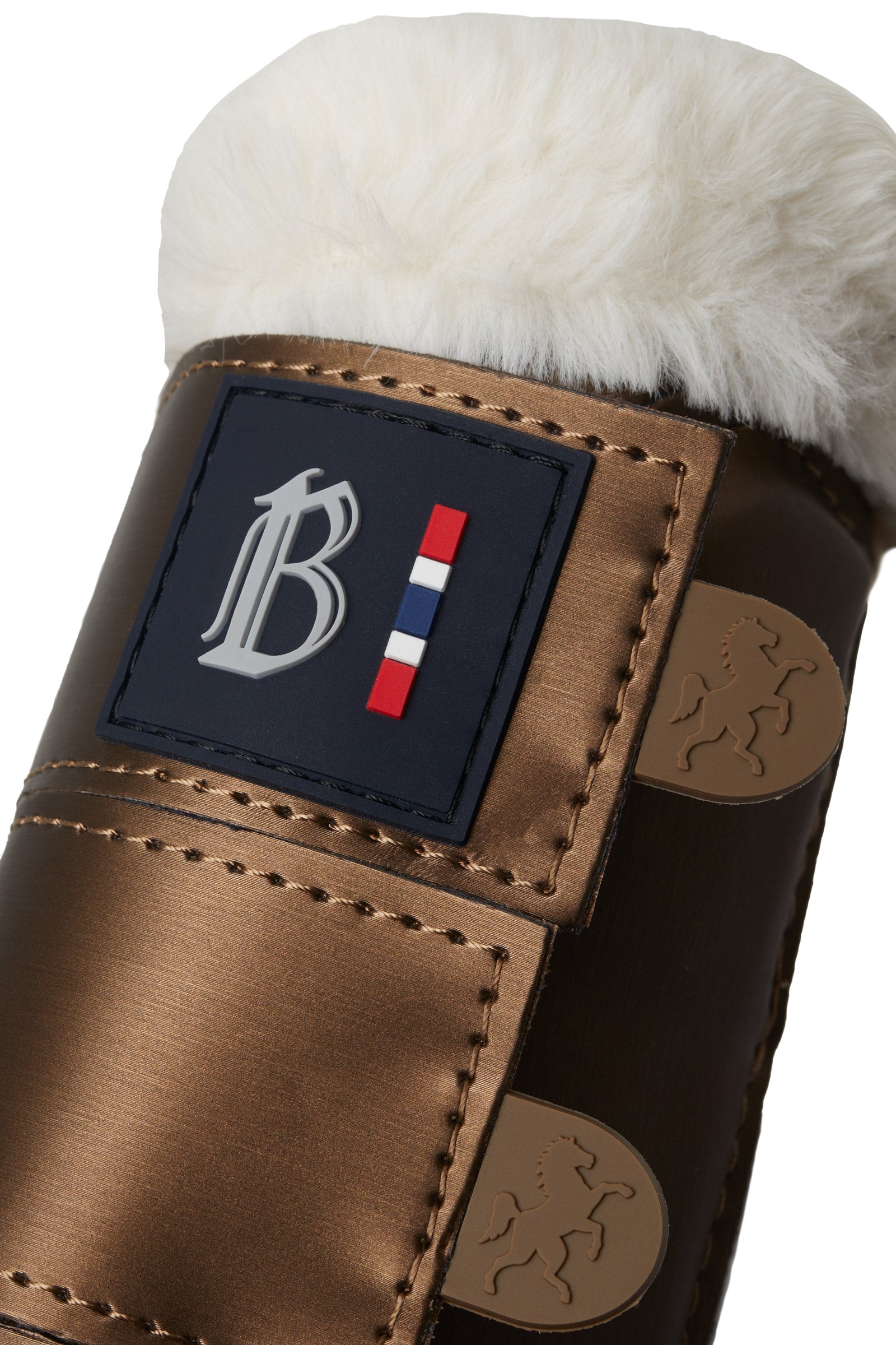 B Vertigo Drew Brushing Boots wit Faux Fur Lining Leg Protection & Hoof Protection for Horses
