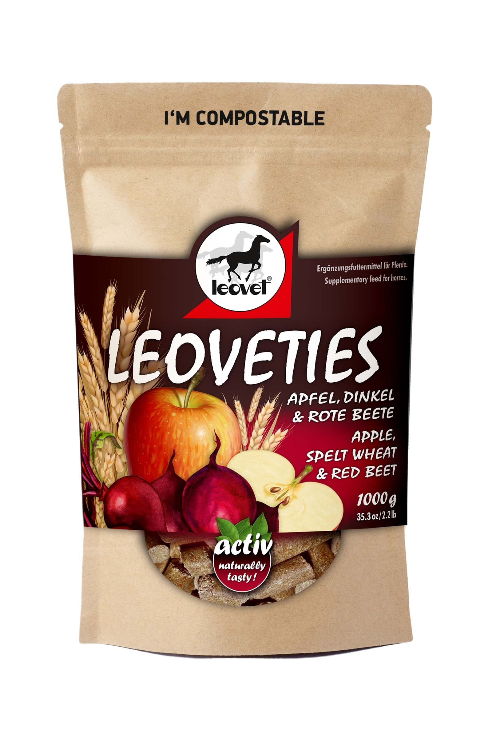 Leovet Leoveties Omena, speltti ja punajuuri, 1 kg Horse Feed & Nutrition