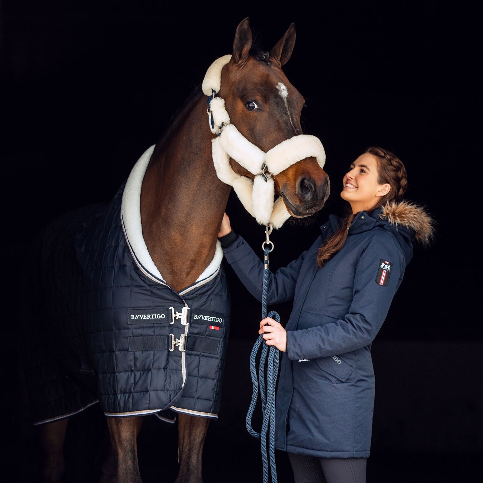 B Vertigo Alaska Halter with Faux Fur Halters & Leads