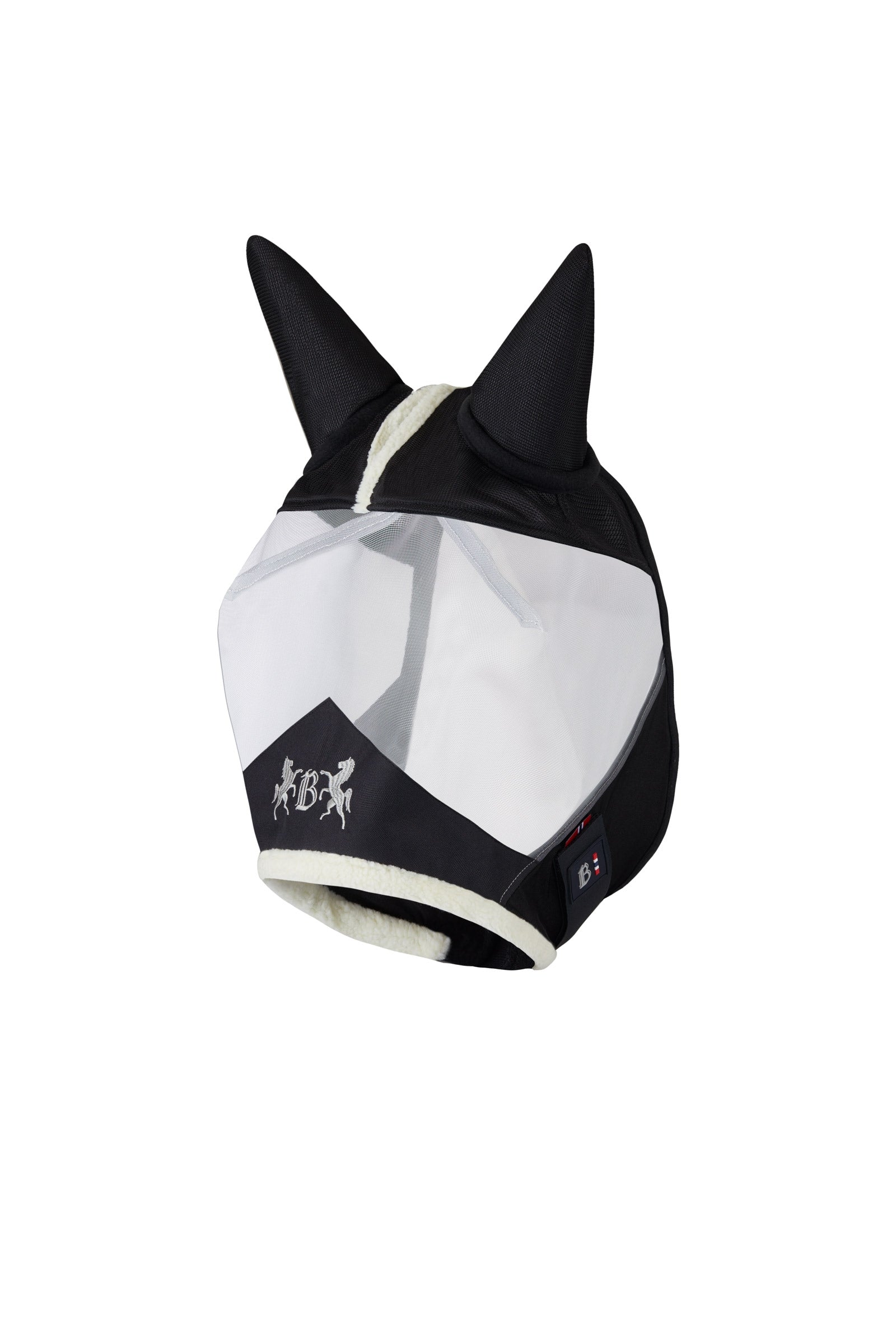 B Vertigo Delux Fly Mask with Fake Fur Antifly Protection for Horses