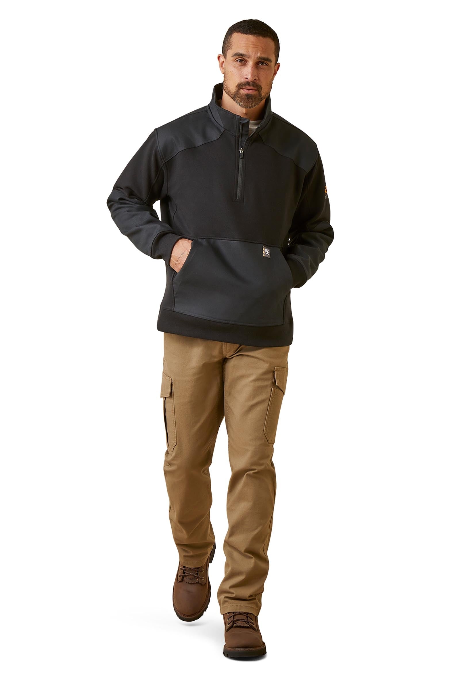 Ariat Rebar Workman Duracanvas Men's 1/4 Zip Sweatshirt Mens Riding Clothing