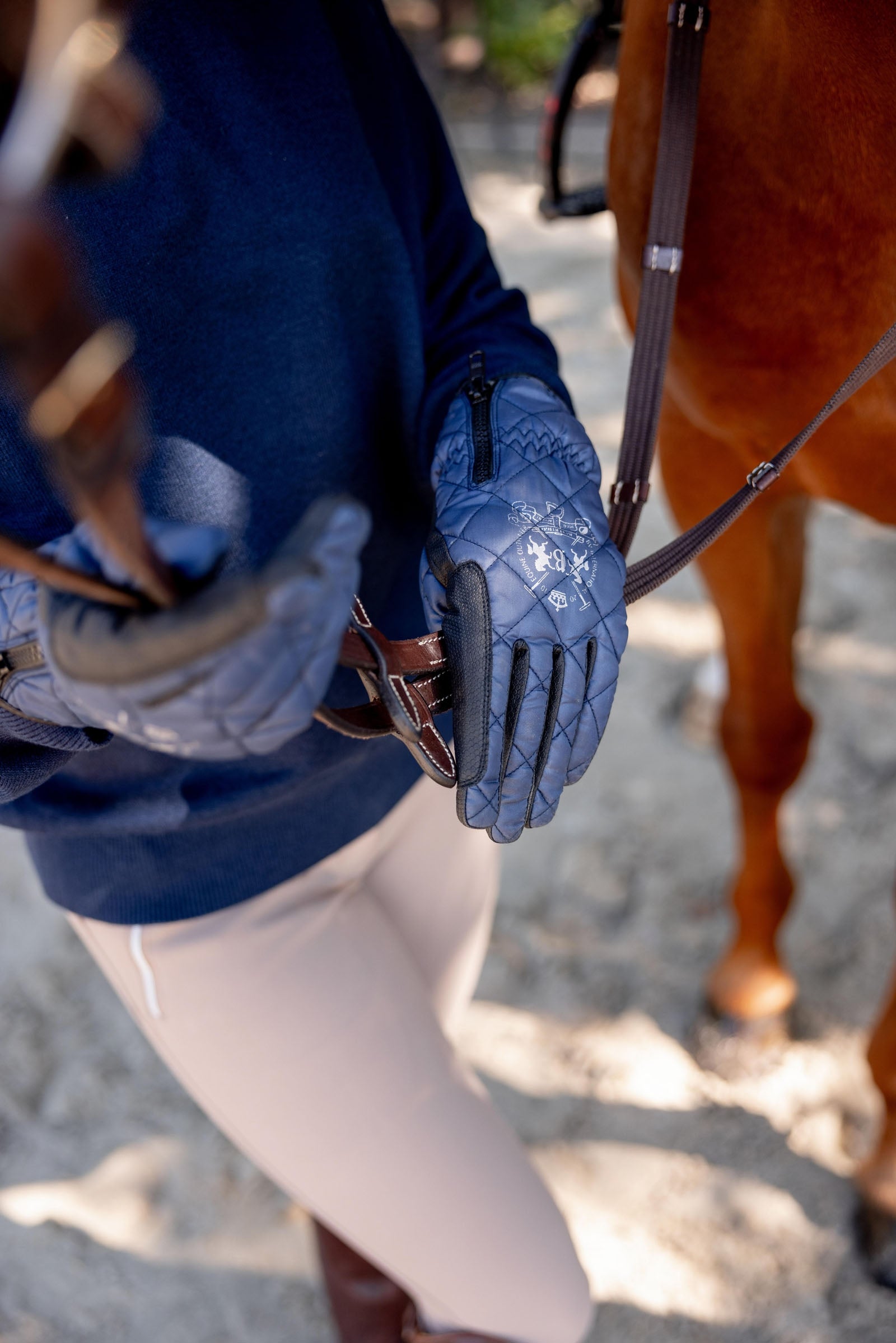 B Vertigo Onyx Waterproof Padded Riding Gloves Riding Gloves