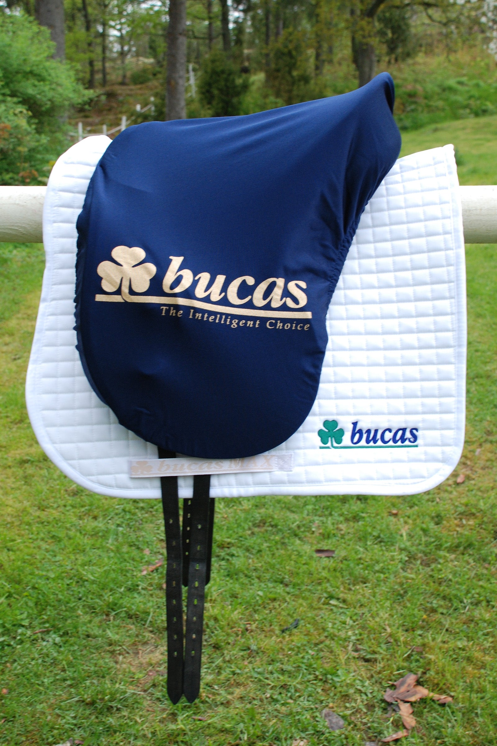 Bucas Max Saddle Cover, Shaped, Navy/Bucas logo Saddles, Girths & Stirrups