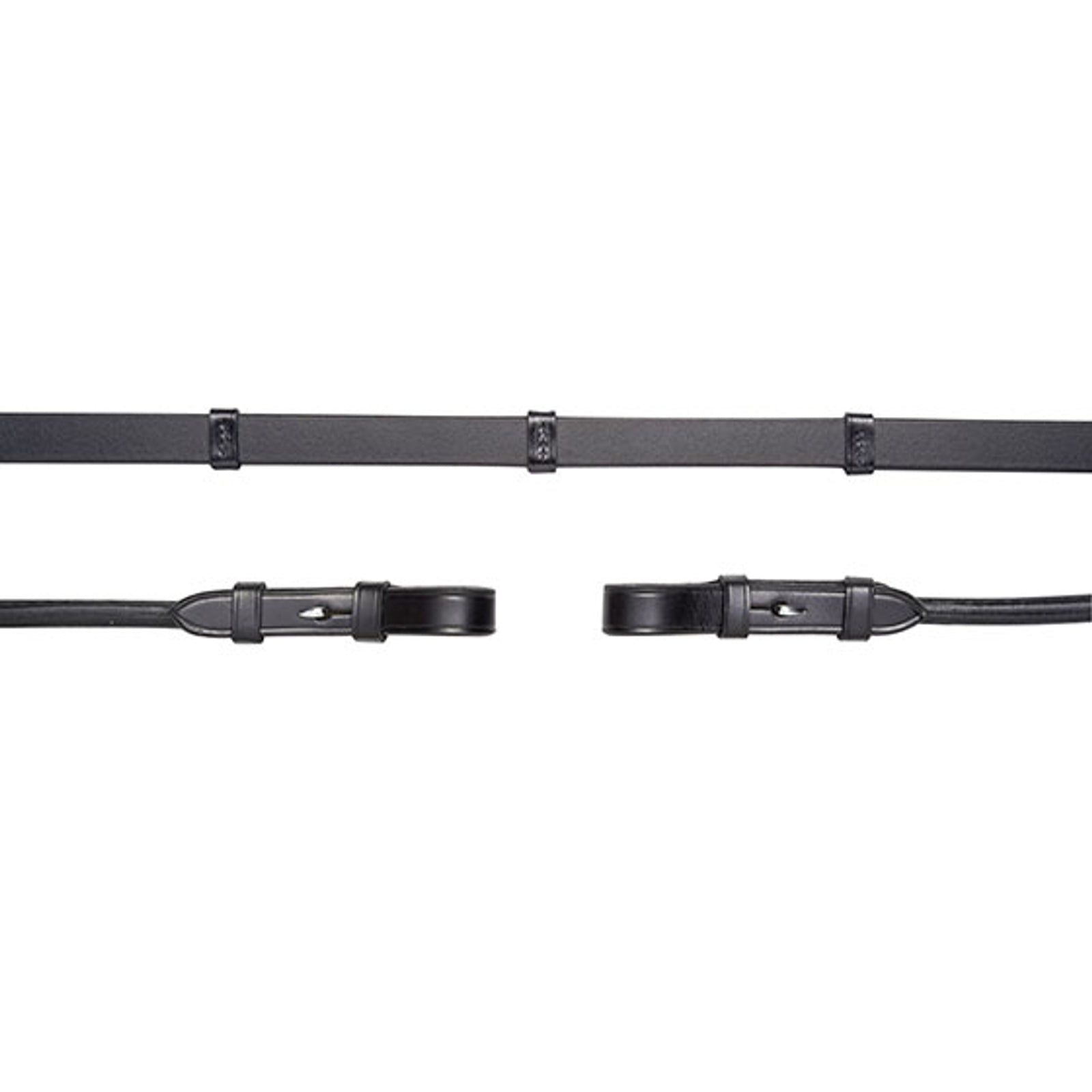 Schockemöhle Sports Leather reins,hook&stud,w.stop, Bridle reins round raised Bridles & Reins