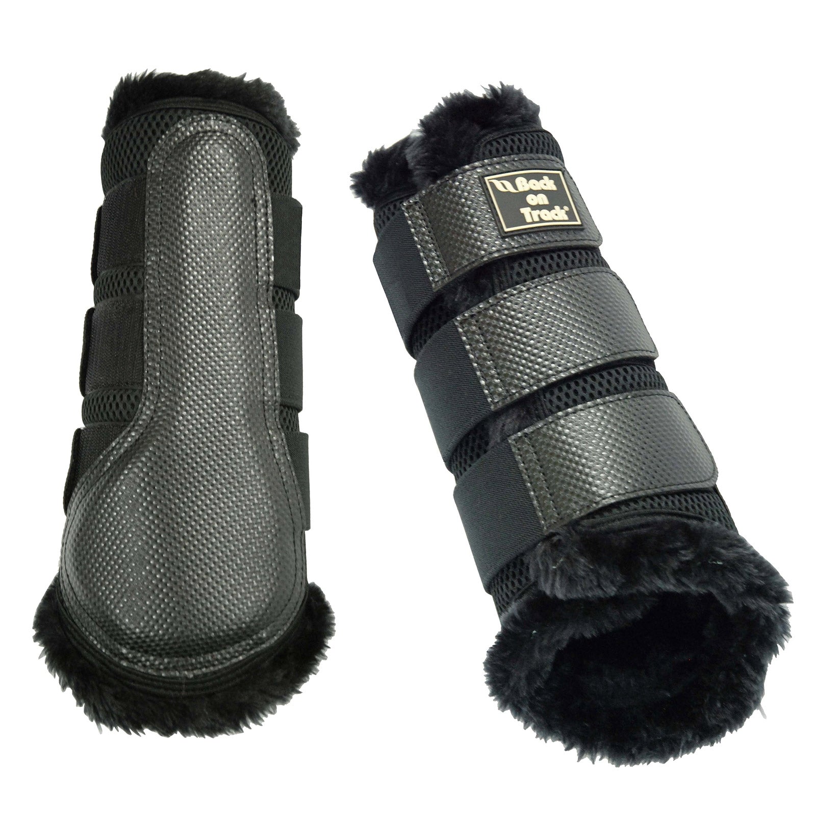Back on Track Brush boot 3D mesh, w/ faux fur, S-M Leg Protection & Hoof Protection for Horses
