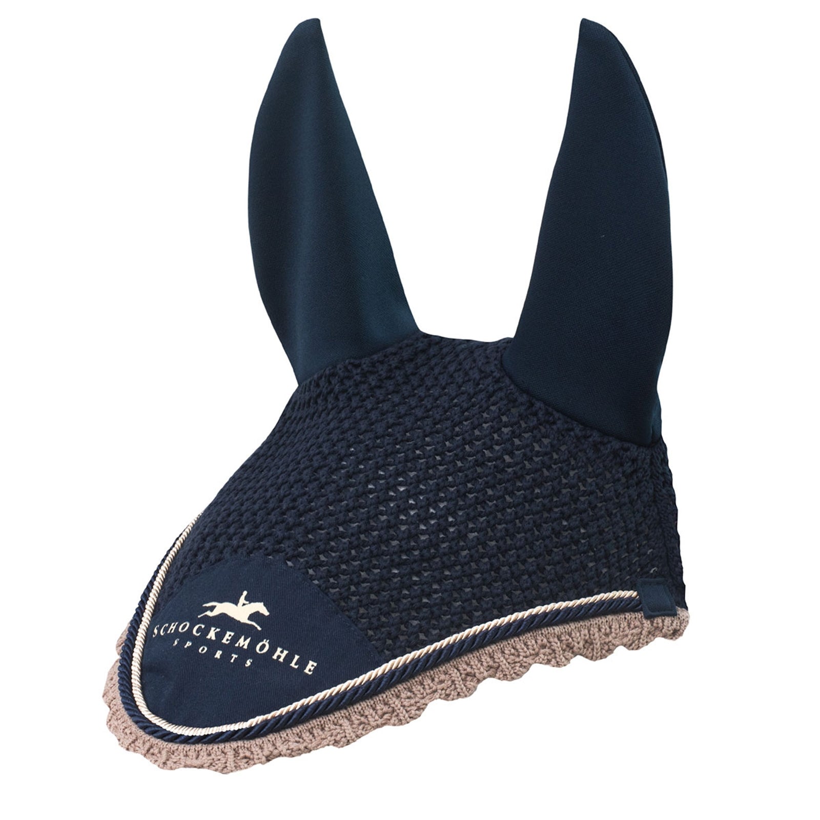 Schockemöhle Sports Dynamite fly veil with logo, Fly Veil Saddle Pads