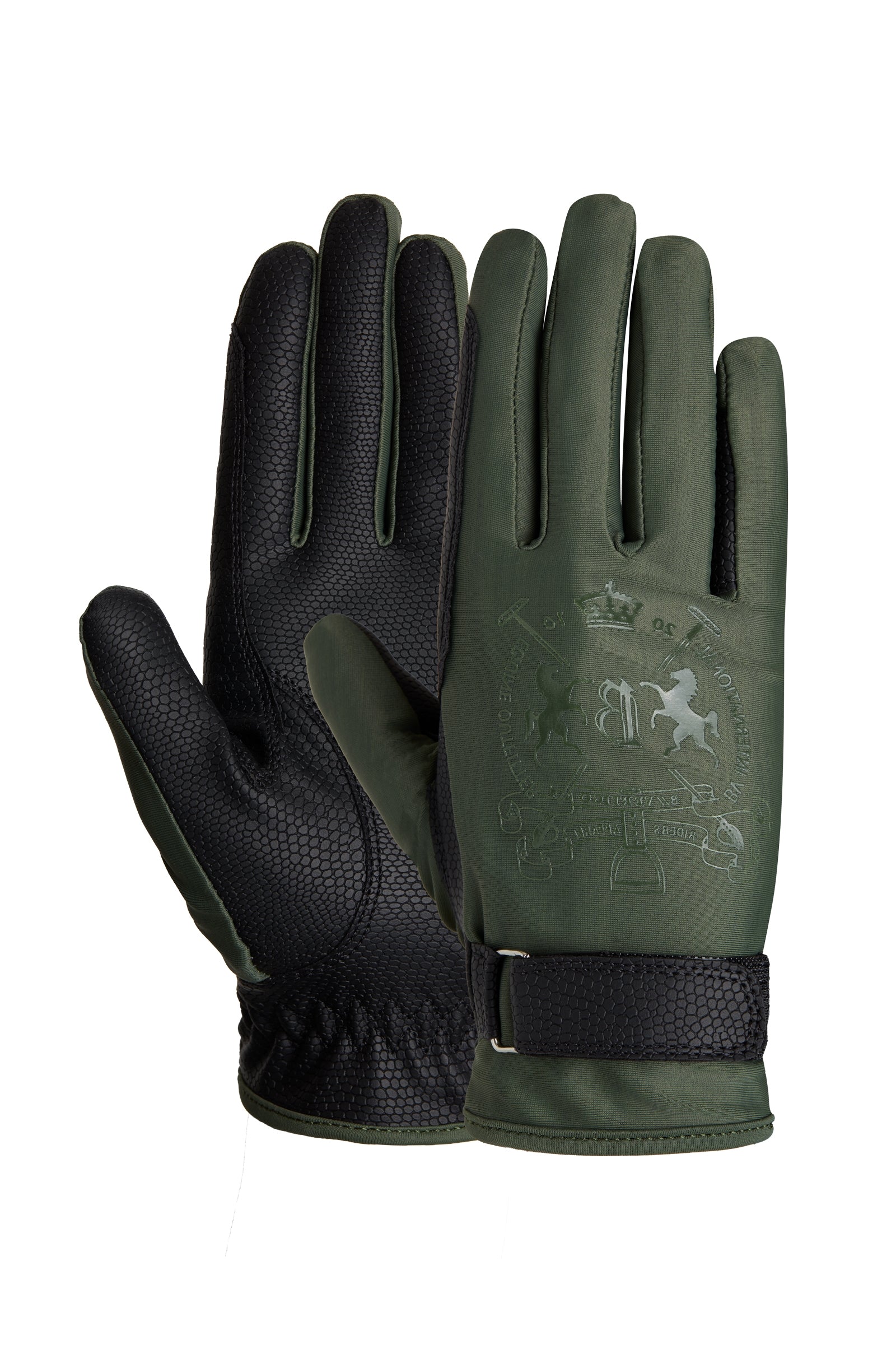 B Vertigo Laia naisten ratsastushanskat logopainatuksella Ratsastushanskat