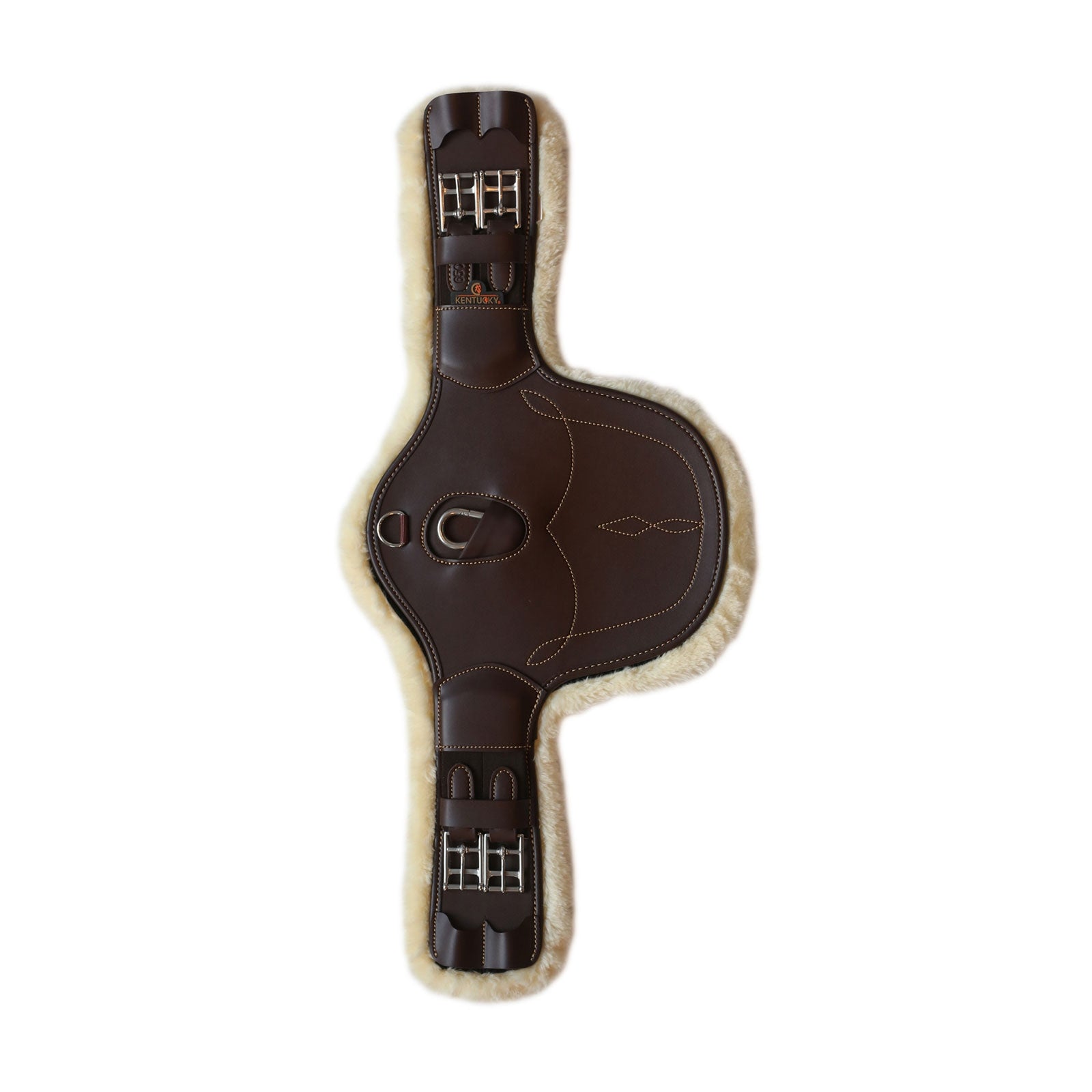 Kentucky Horsewear satulavyö vatsapanssarilla ja lampaankarvalla, lyhyt Satulat & satulavyöt