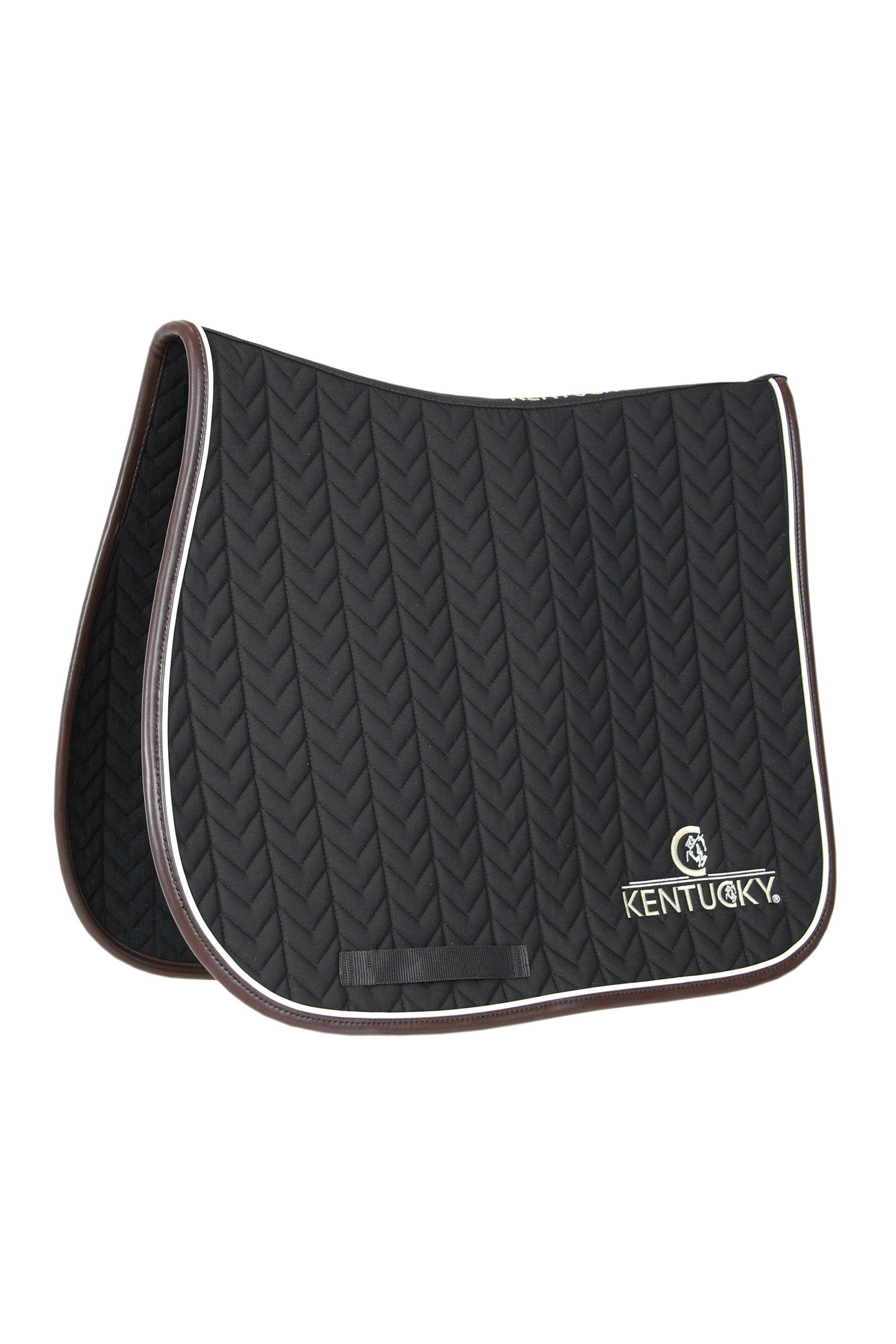 Kentucky Horsewear Saddle Pad Leather Fishbone Jumping -esteratsastussatulahuopa Satulahuovat