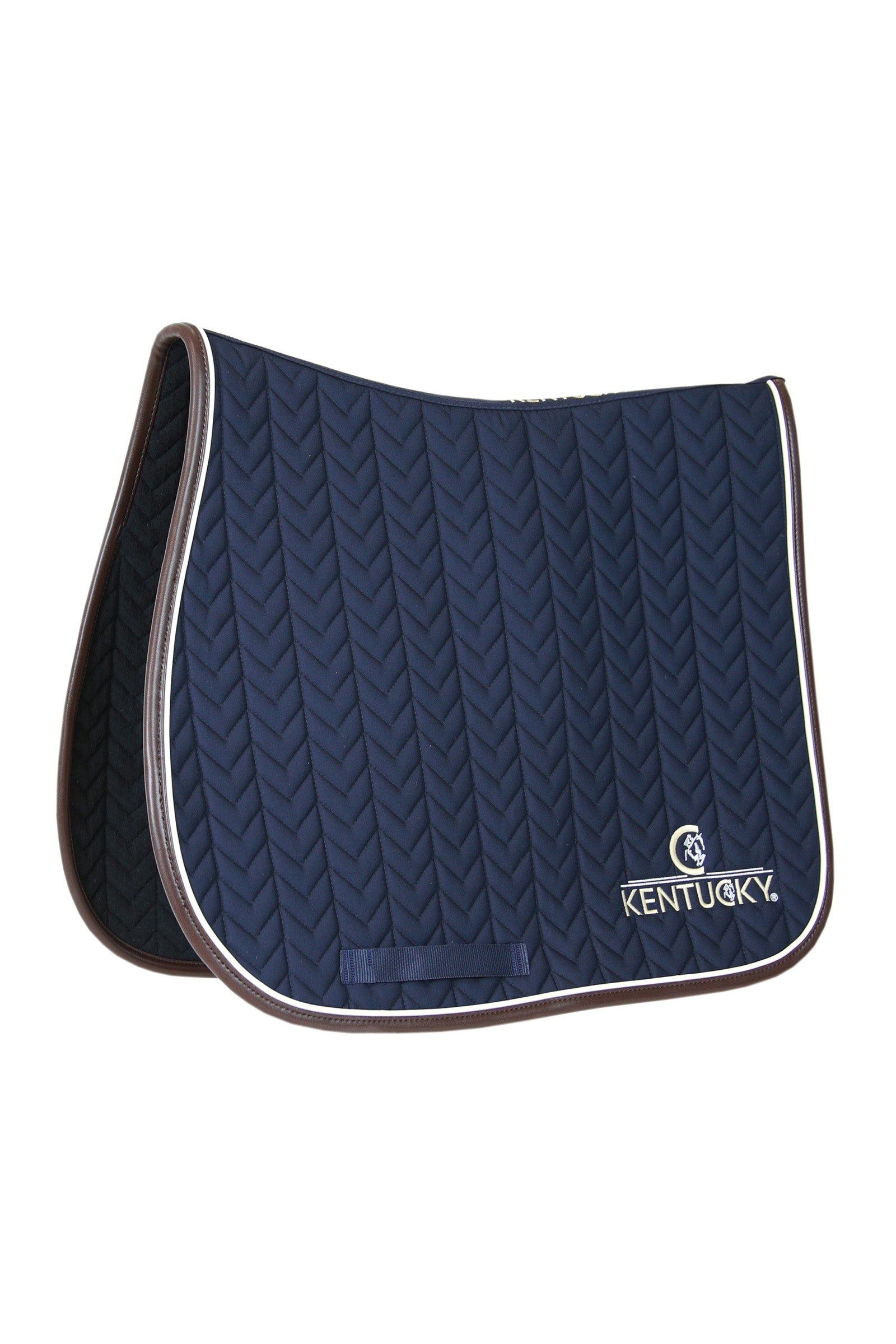 Kentucky Horsewear Saddle Pad Leather Fishbone Jumping -esteratsastussatulahuopa Satulahuovat