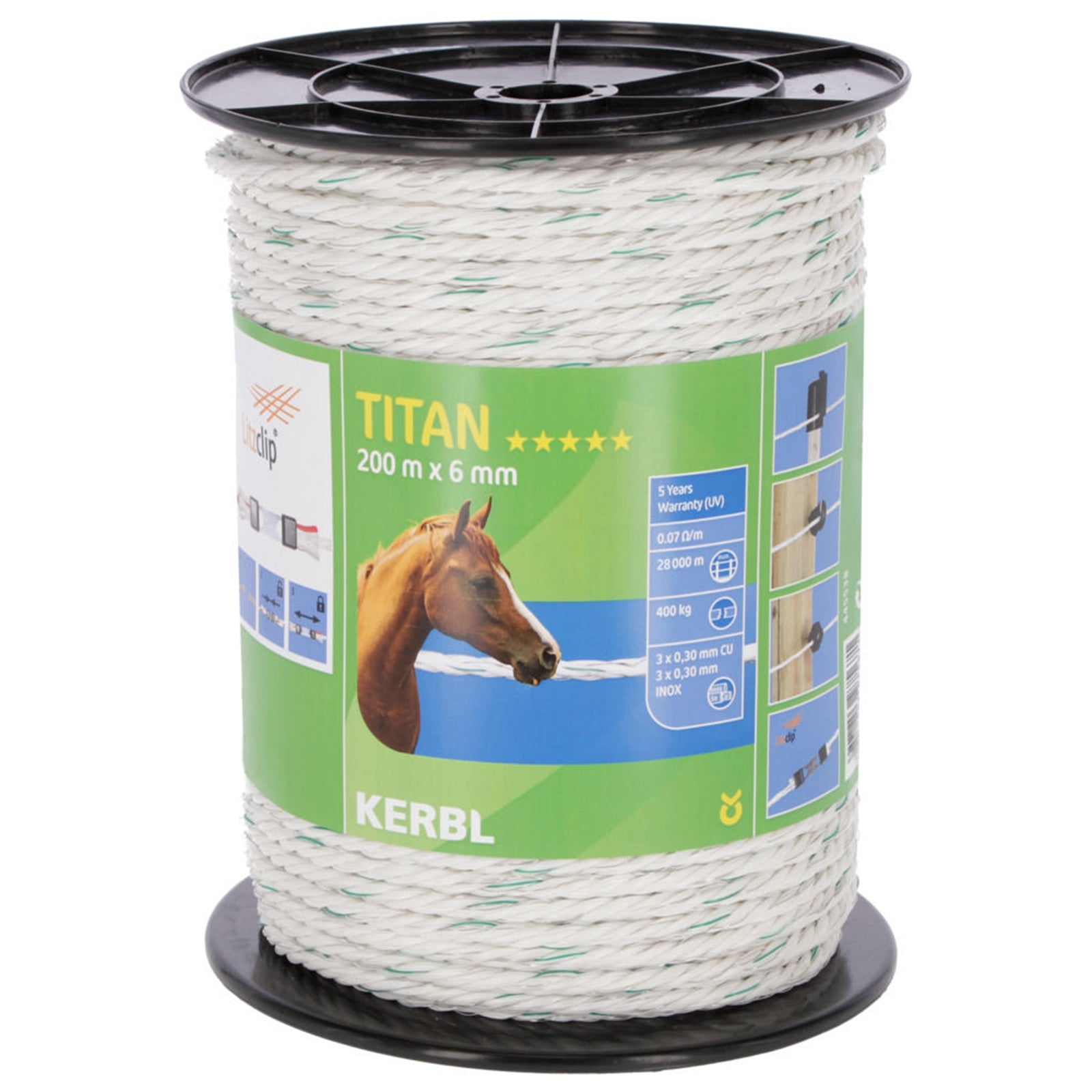 Kerbl Titan-aitaköysi (200 m) Sähköaita