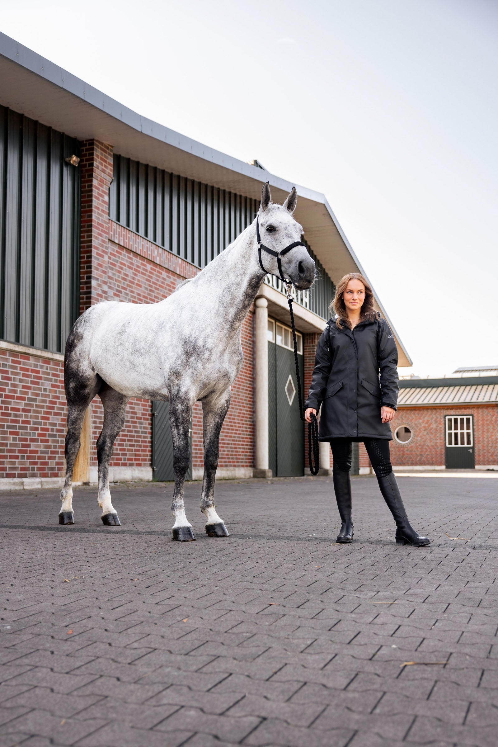 Horze Billie Women's PU Rain Riding Jacket with Fleece Women’s Riding Clothing