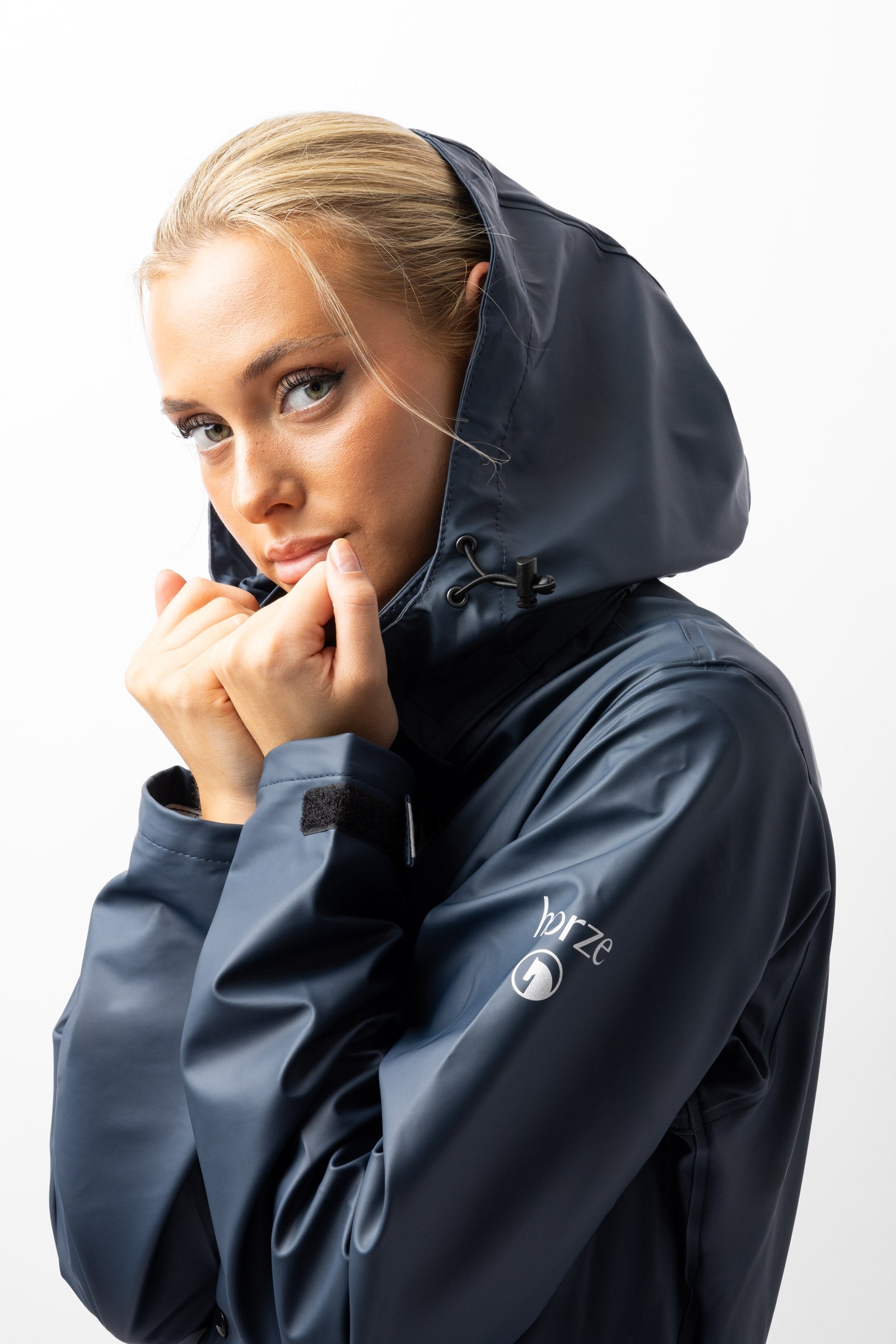 Horze Hazel Women's Long Raincoat with Slits Women’s Riding Clothing