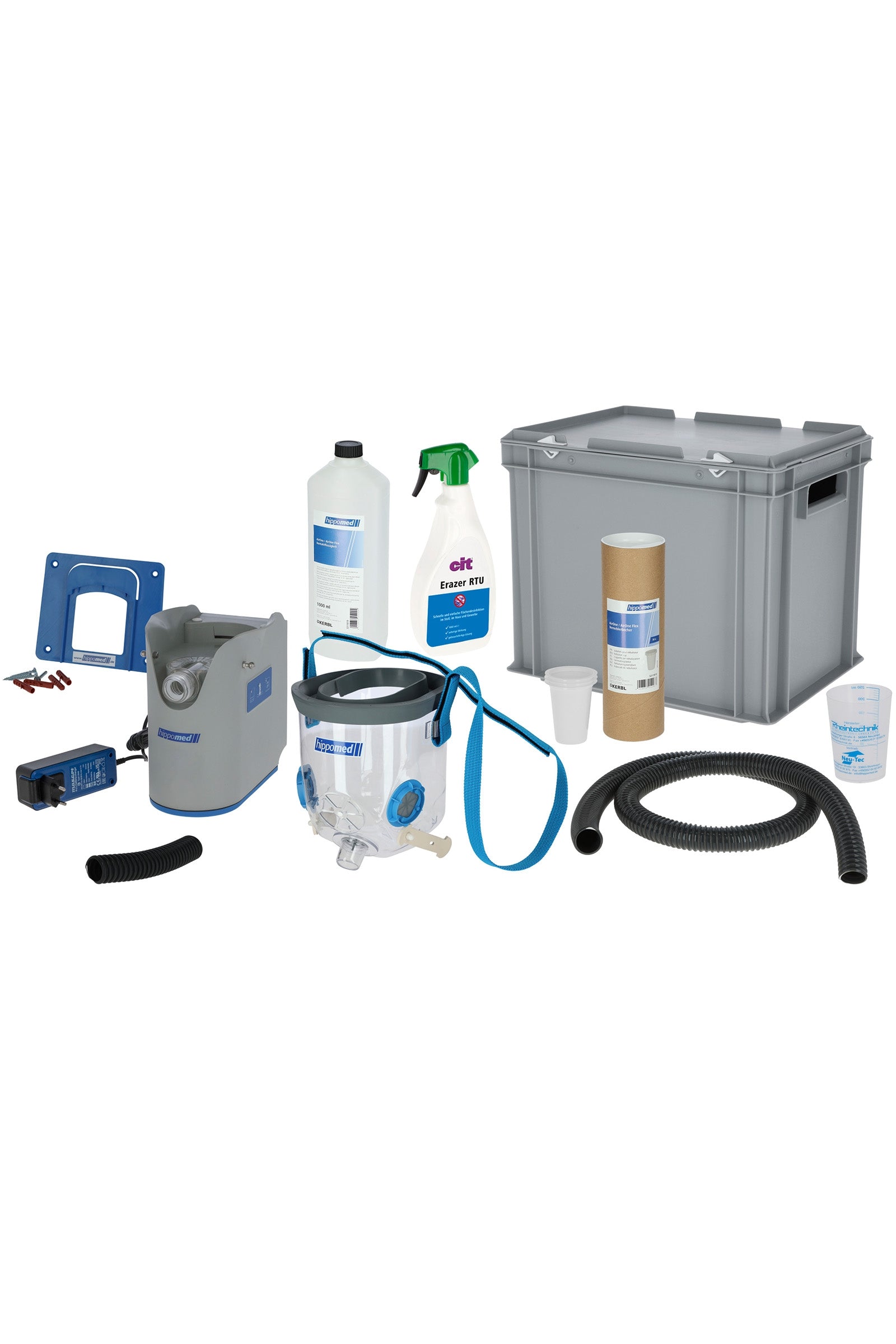 Hippomed AirOne Flex akkukäyttöinen ultraääni-inhalaattori hevosille maskilla, lämminverinen Horse Feed & Nutrition