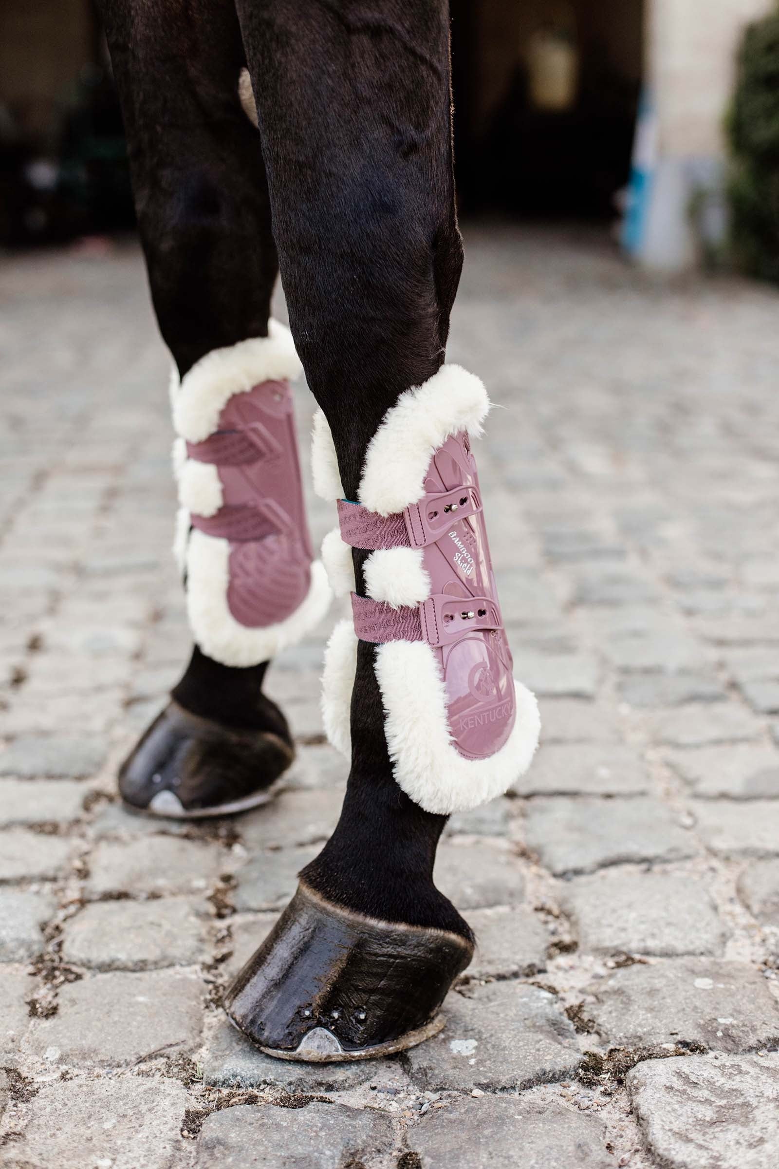 Kentucky Horsewear Vegan Sheepskin Bamboo Elastic jännesuojat Leg Protection & Hoof Protection for Horses