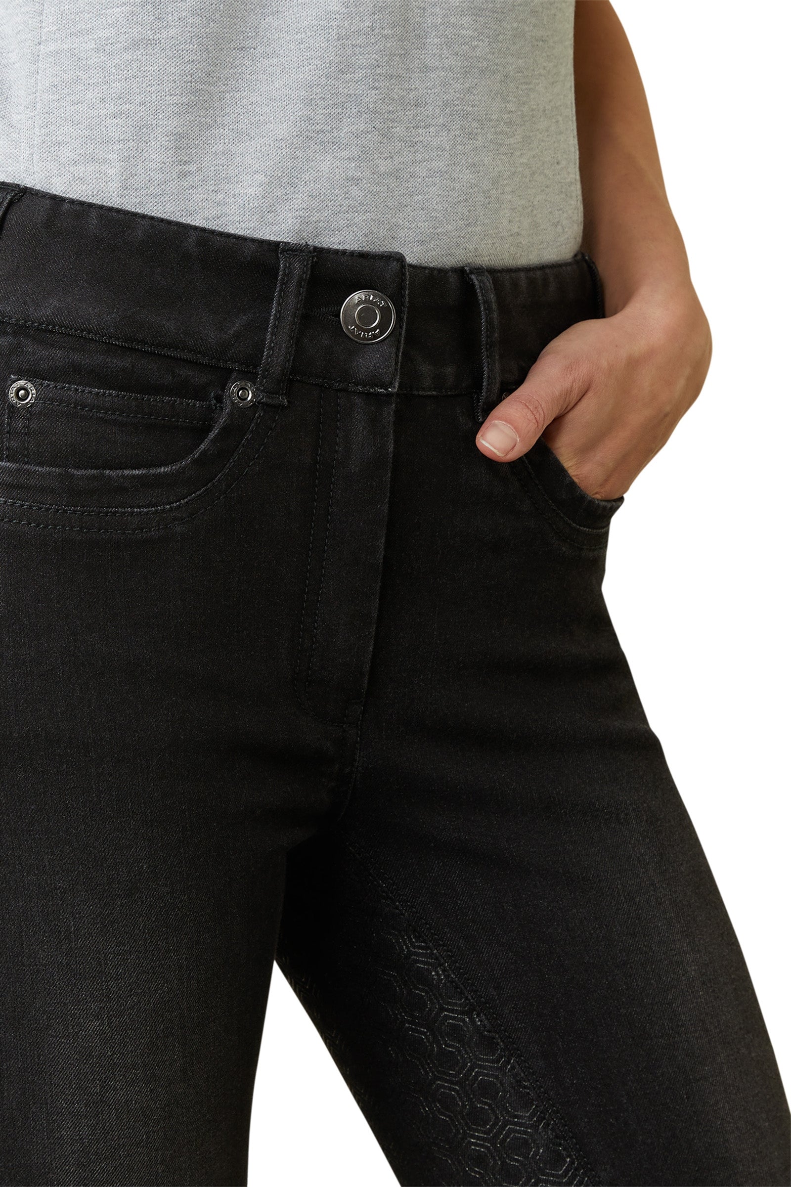 Ariat Halo B Women's Denim Full Grip Breeches Womens Breeches