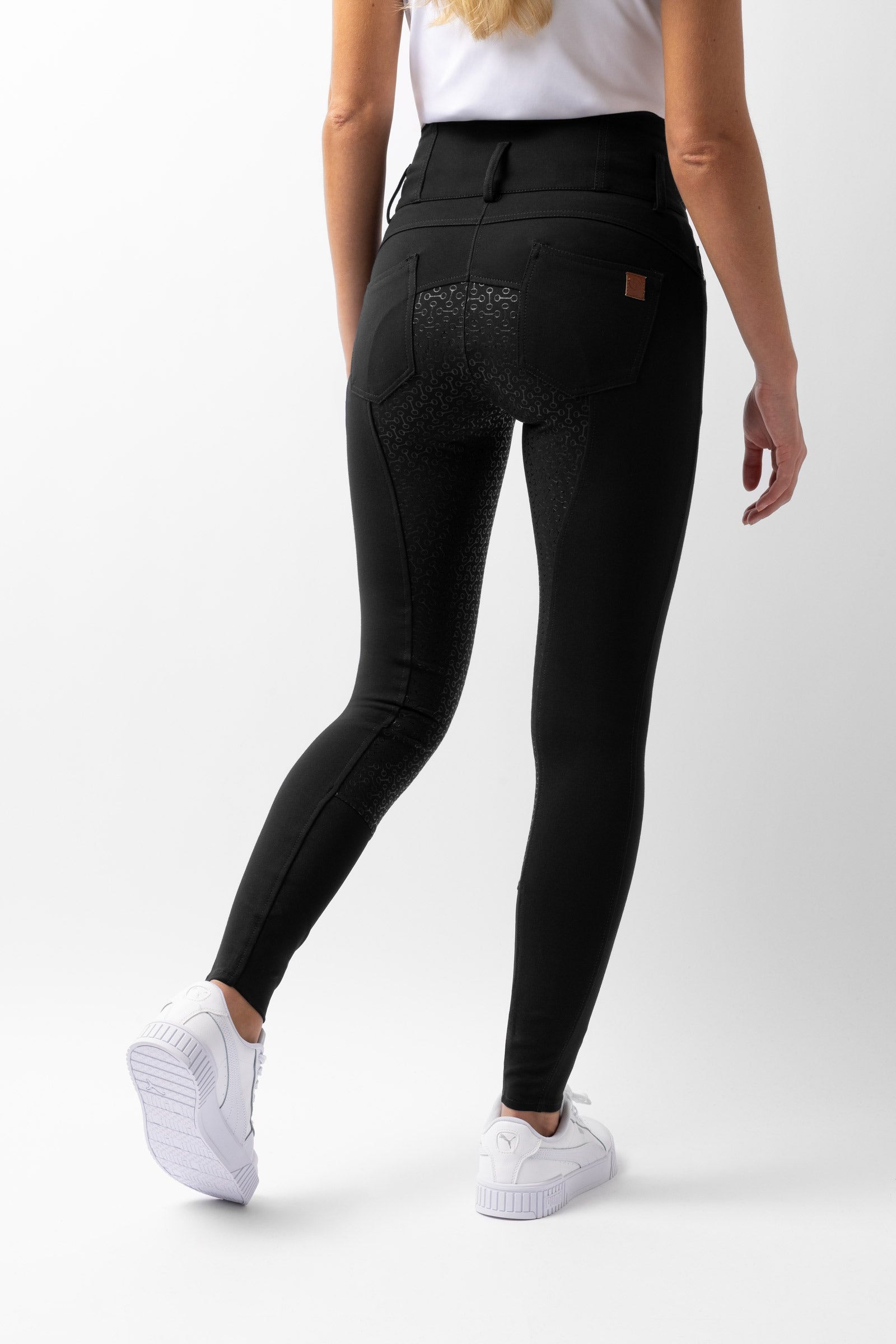 Horze Tara naisten kokopaikkaiset ratsastushousut silikonigripeillä ja korkealla vyötäröllä Womens Breeches