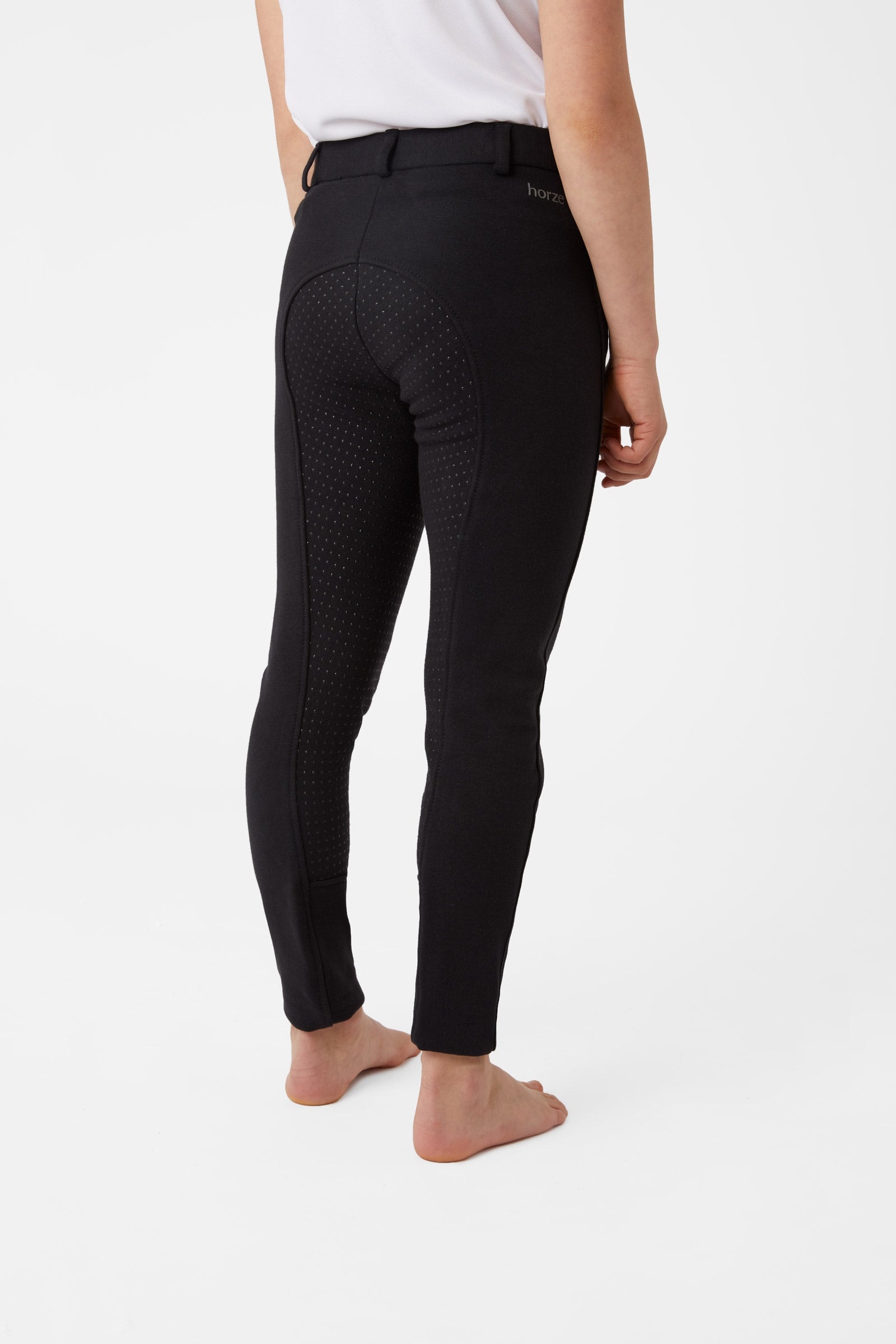 Horze Active lasten kokopaikkaiset ratsastushousut silikonipainatuksella Lasten ratsastusvaatteet