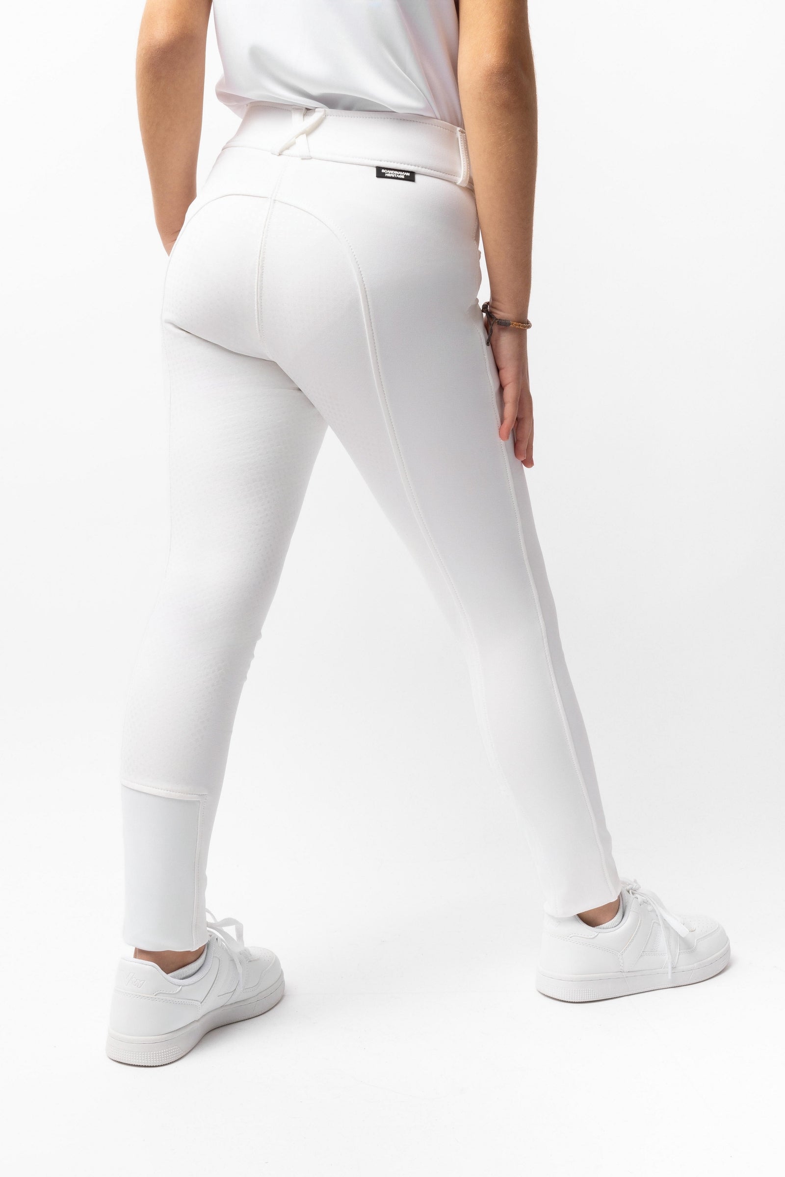 Horze Grand Prix lasten kokopaikkaiset ratsastushousut silikonigripillä, UPF 50+ Lasten ratsastusvaatteet