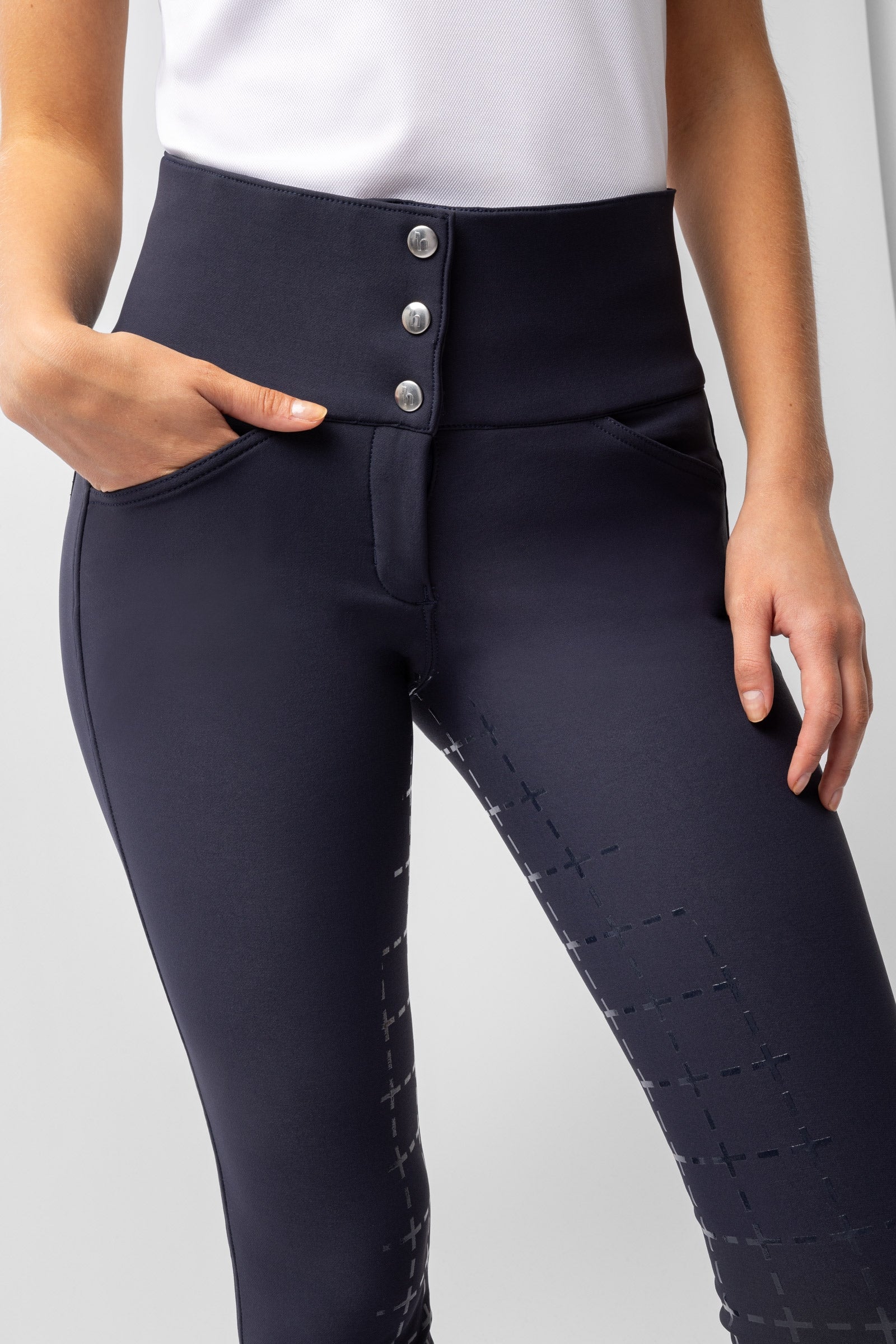 Horze Desiree Women's High Waist Silicone Full Seat Breeches UPF 50+ Womens Breeches
