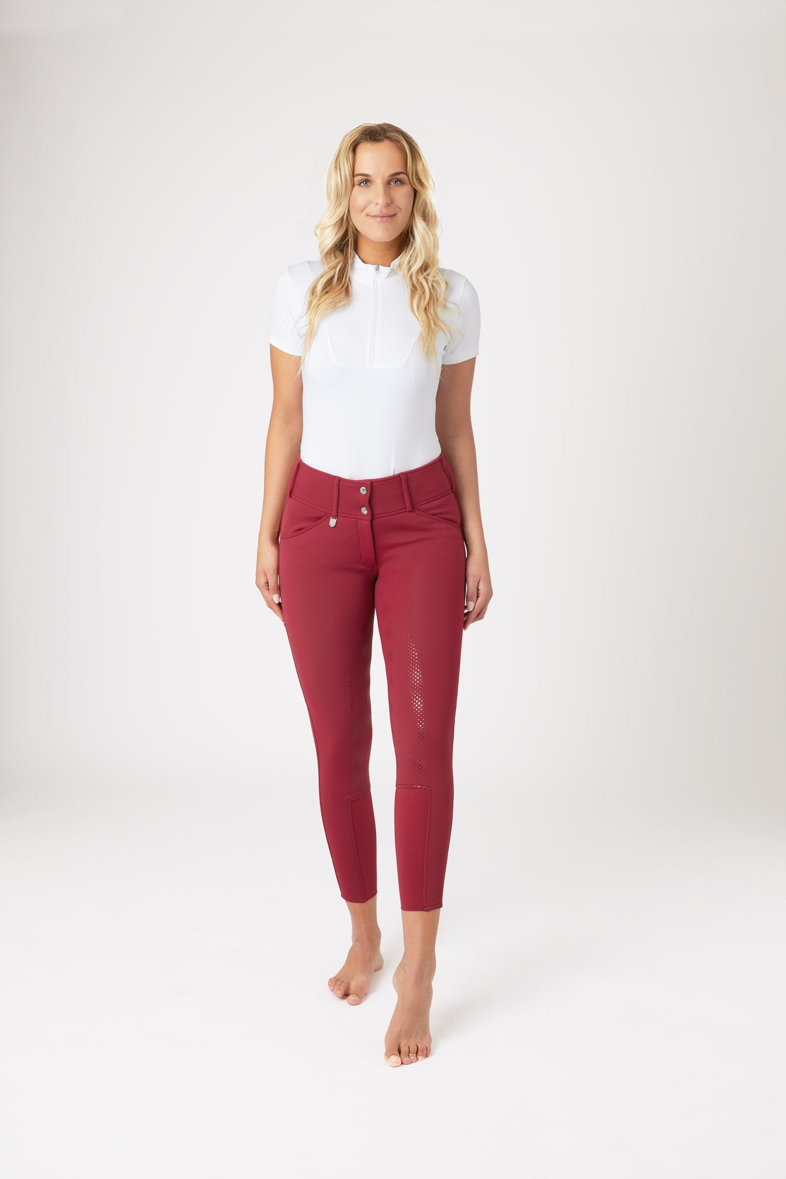 Horze Grand Prix Thermo Softshell Silicone FS Breeches for Women Womens Breeches