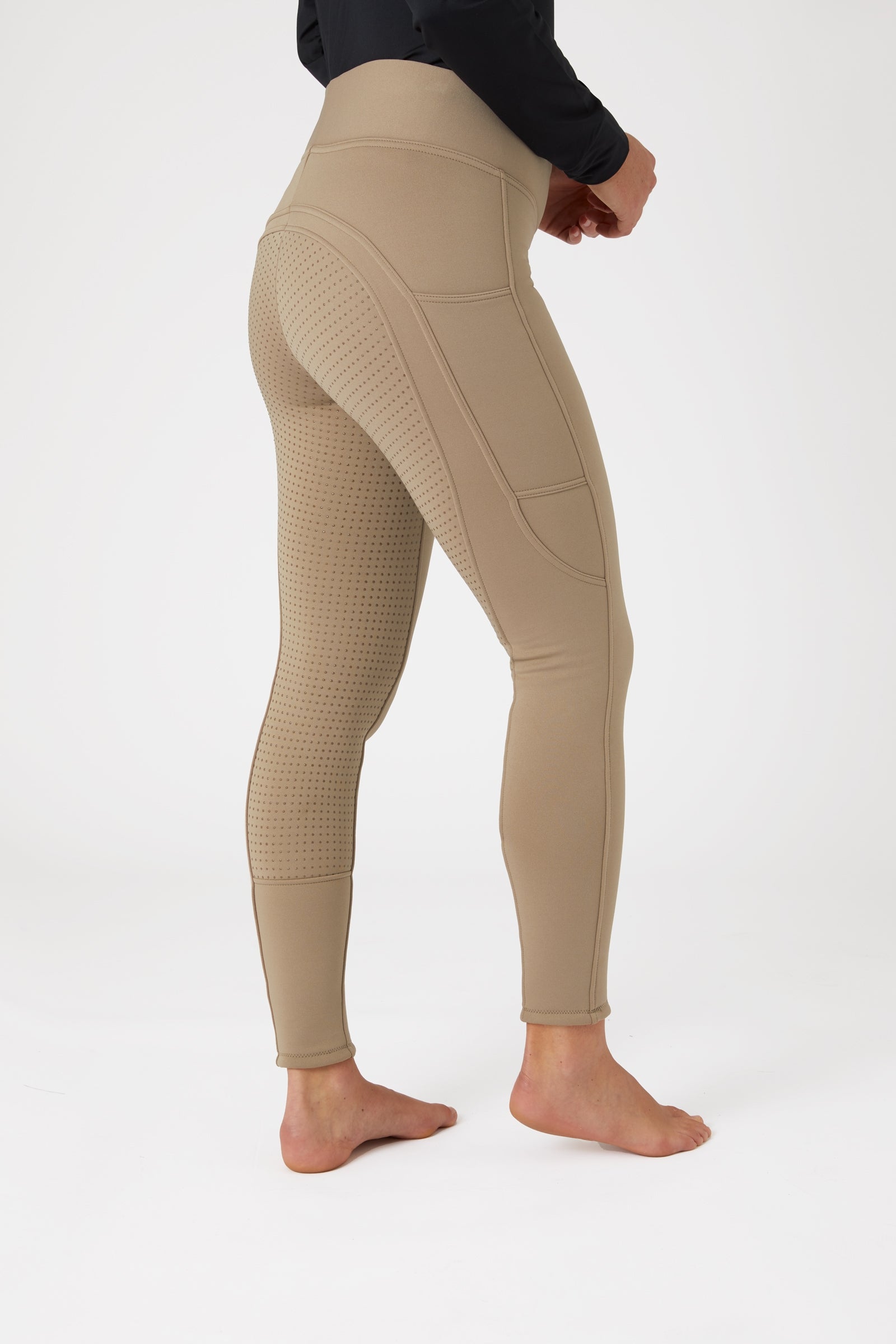 Horze Active naisten talviratsastusleggingsit kokopaikoilla ja kännykkätaskulla Womens Breeches