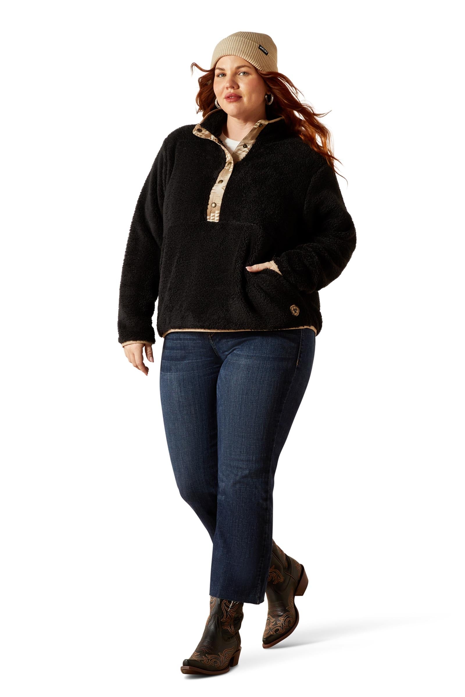 Ariat Berber Snap Women´s Sweater With 1/2 Placket Women’s Riding Clothing