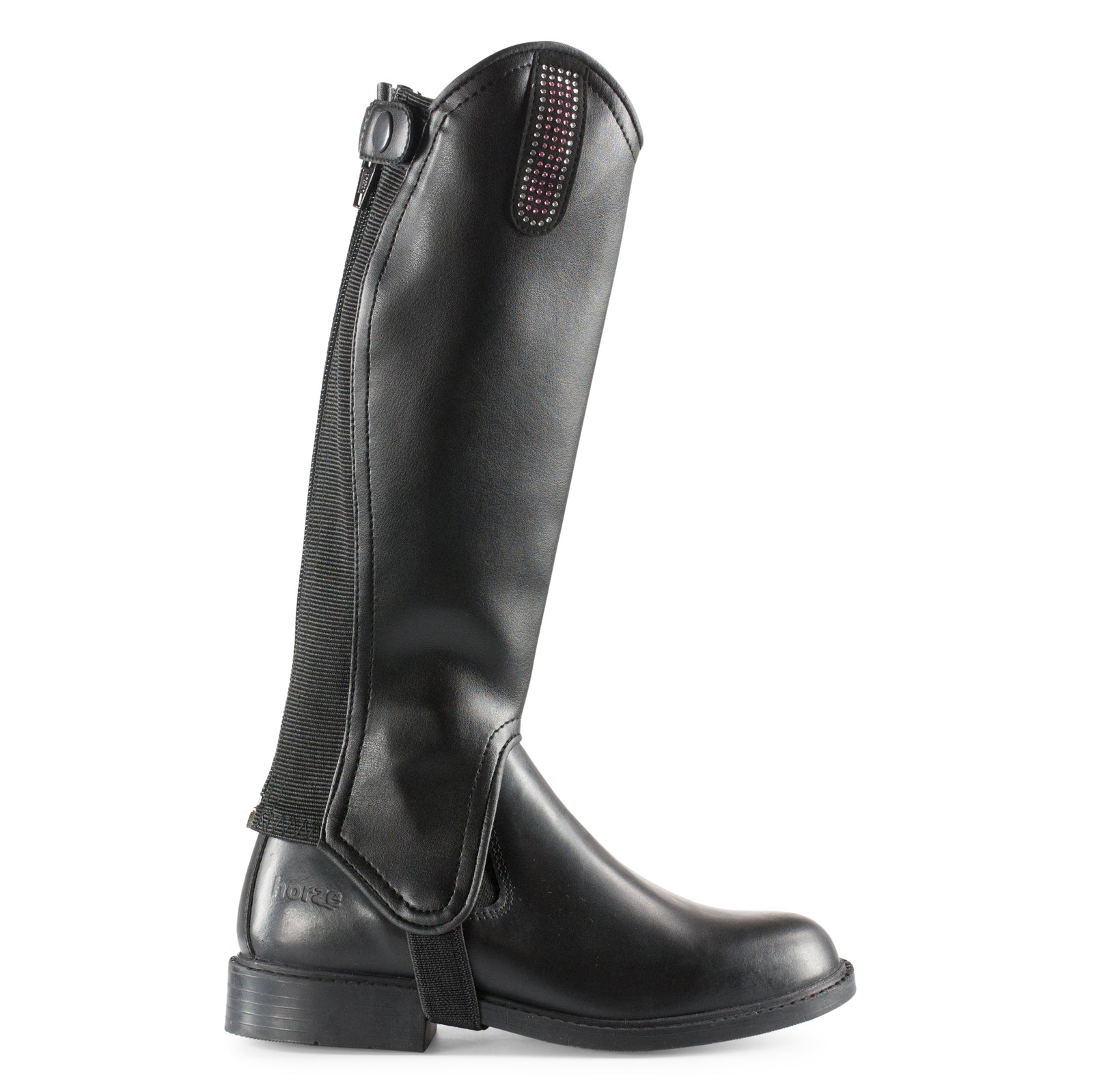 Horze PU-nahkaiset chapsit kristallikoristeella, lapset Ratsastussaappaat, -kengät & chapsit