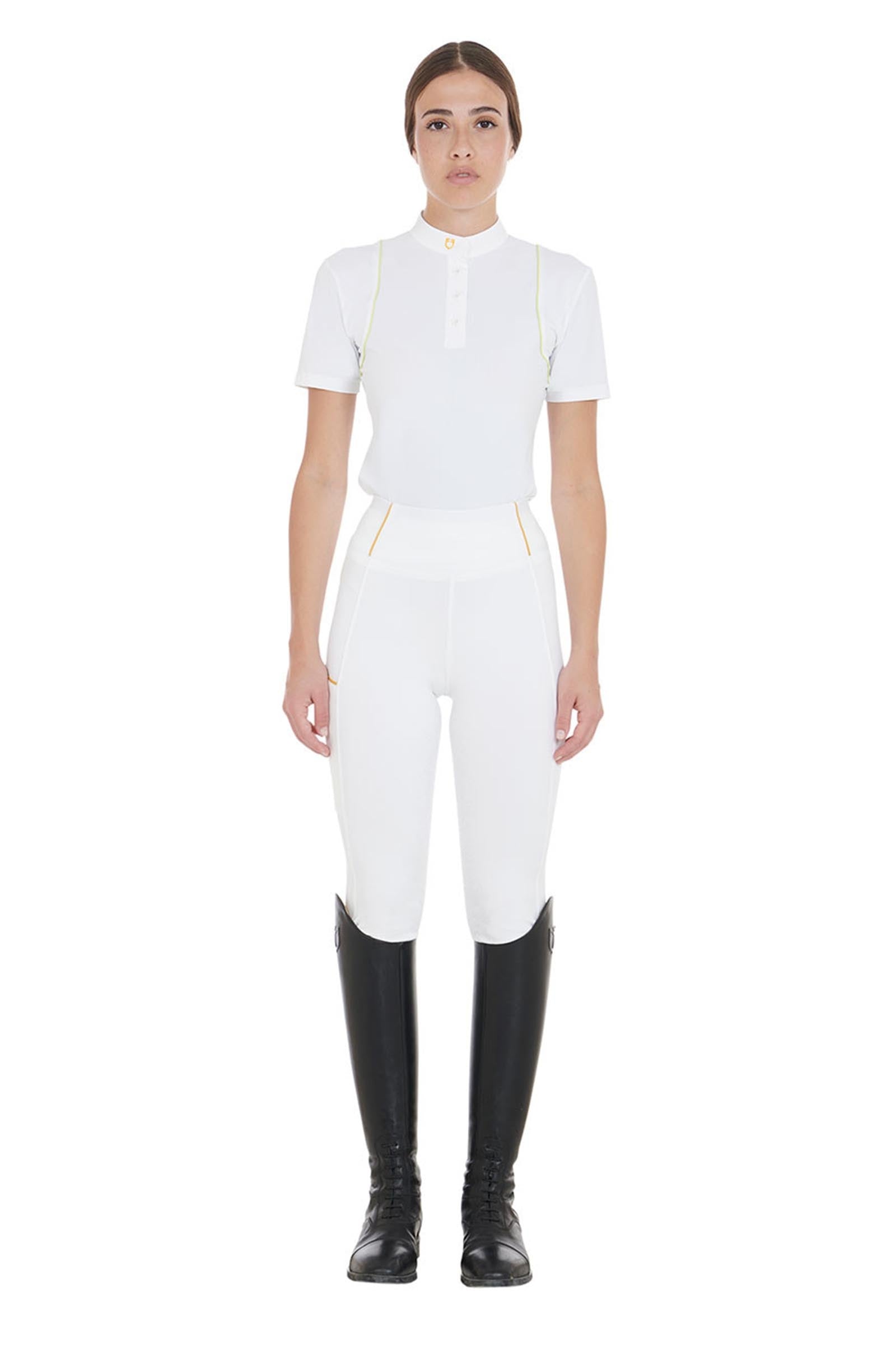 Equestro Women's Fleece Lining Full Grip Leggings Womens Breeches