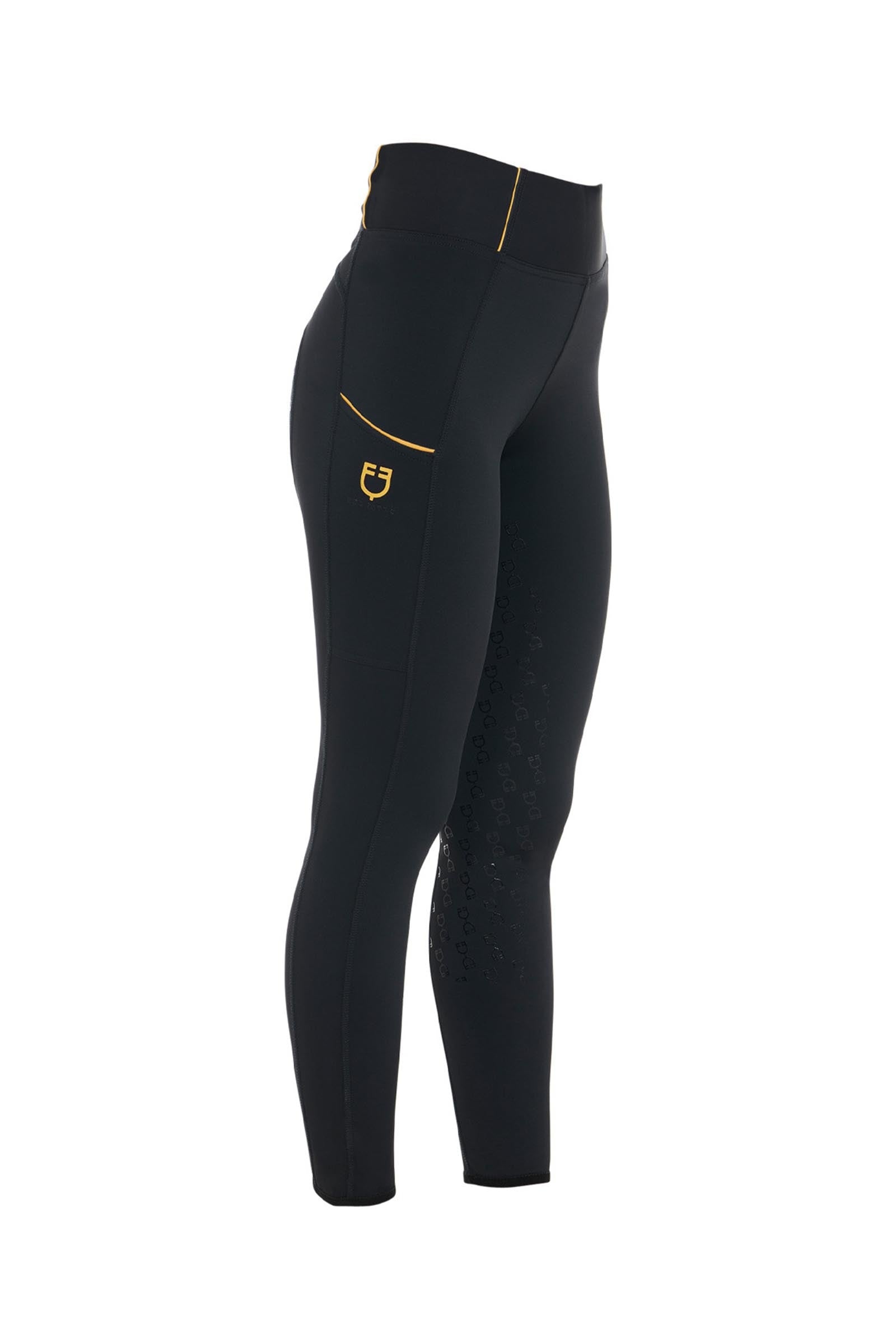 Equestro Women's Fleece Lining Full Grip Leggings Womens Breeches