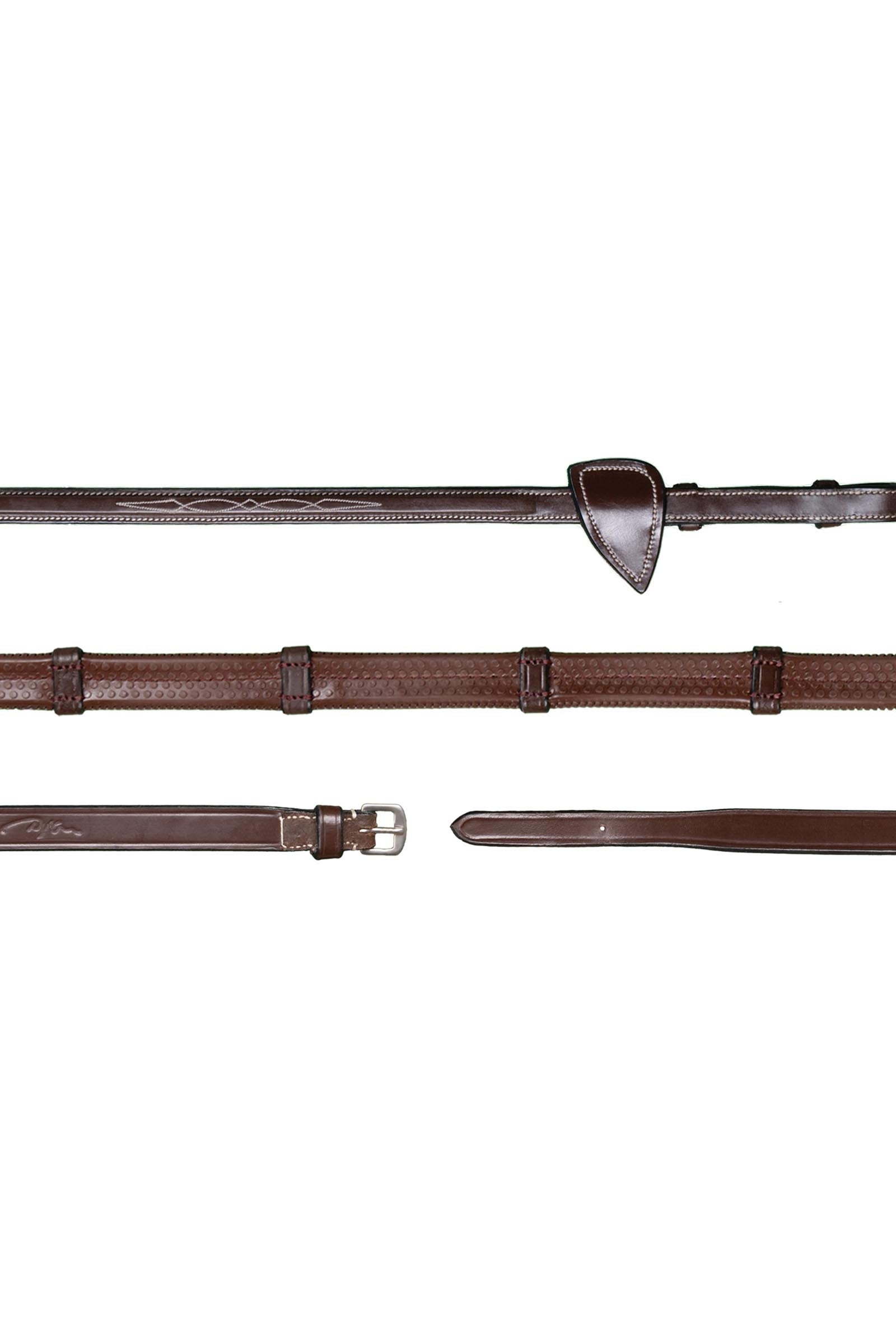 Dy'on US-Collection 1/2" Rubber Reins With 7 Leather Loop Bridles & Reins