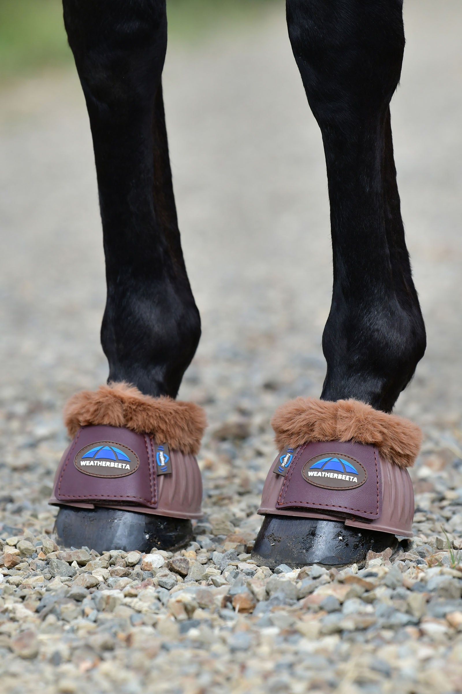 Weatherbeeta Tough-Tec Prime Fleece Trim Rubber Bell Boots Leg Protection & Hoof Protection for Horses