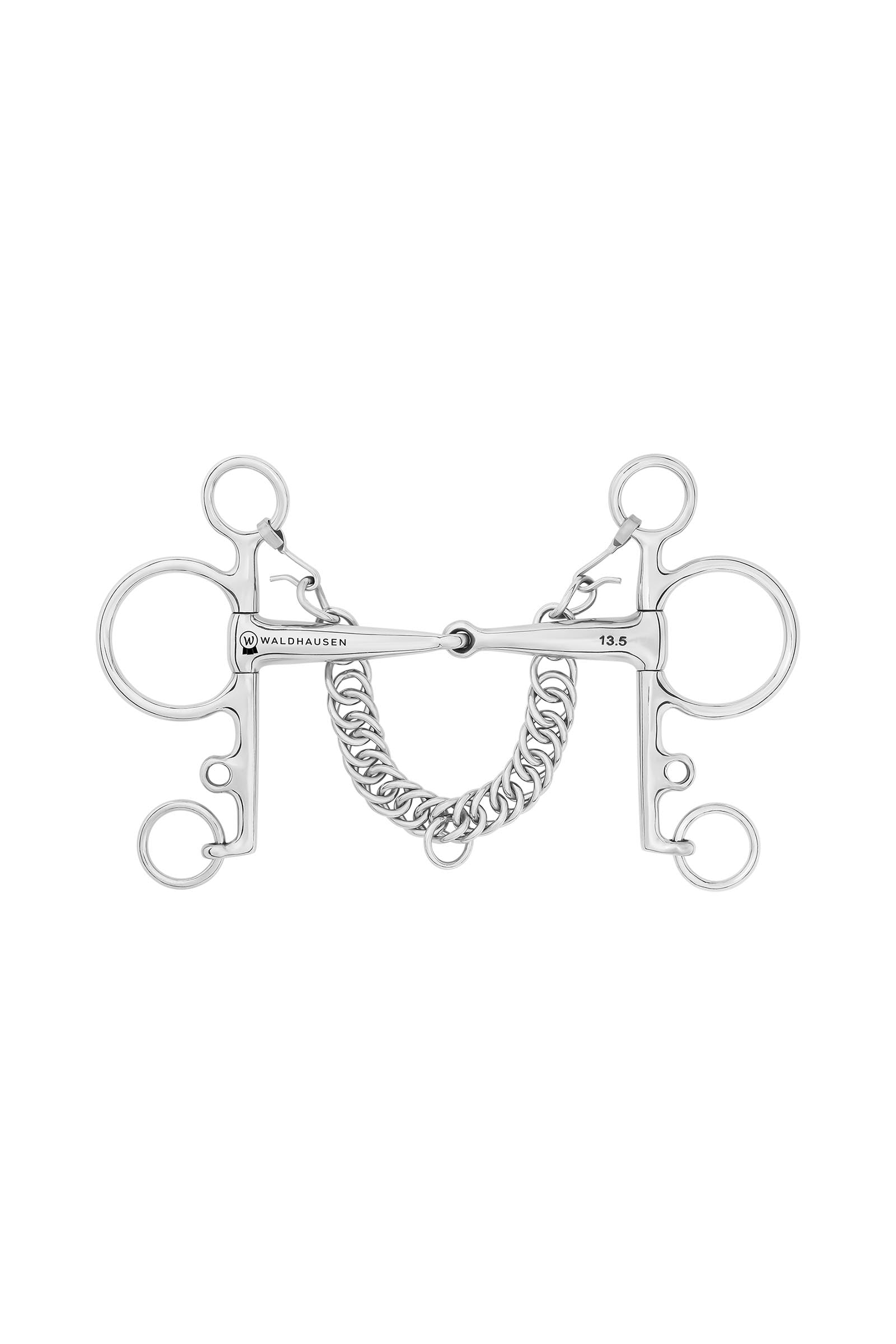 Waldhausen Pelham, Single Jt., Stainless St., 16 mm Horse Bits