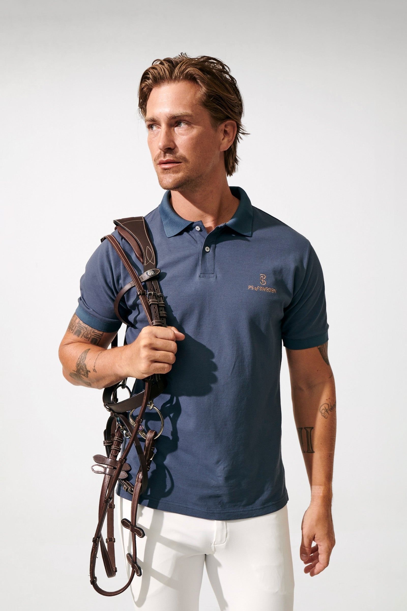 PS of Sweden Lucas Men´s Pique Polo Shirt Miesten ratsastusvaatteet