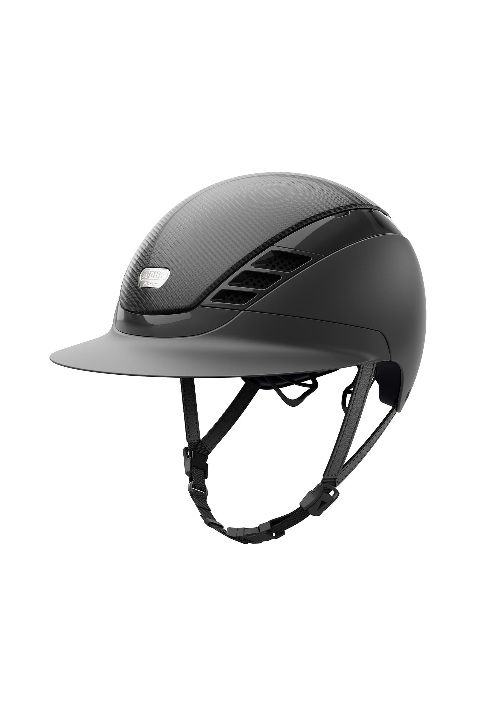 Abus Airluxe Pure Carbon Style ratsastuskypärä pitkällä lipalla Ratsastuskypärät & Turvaliivit