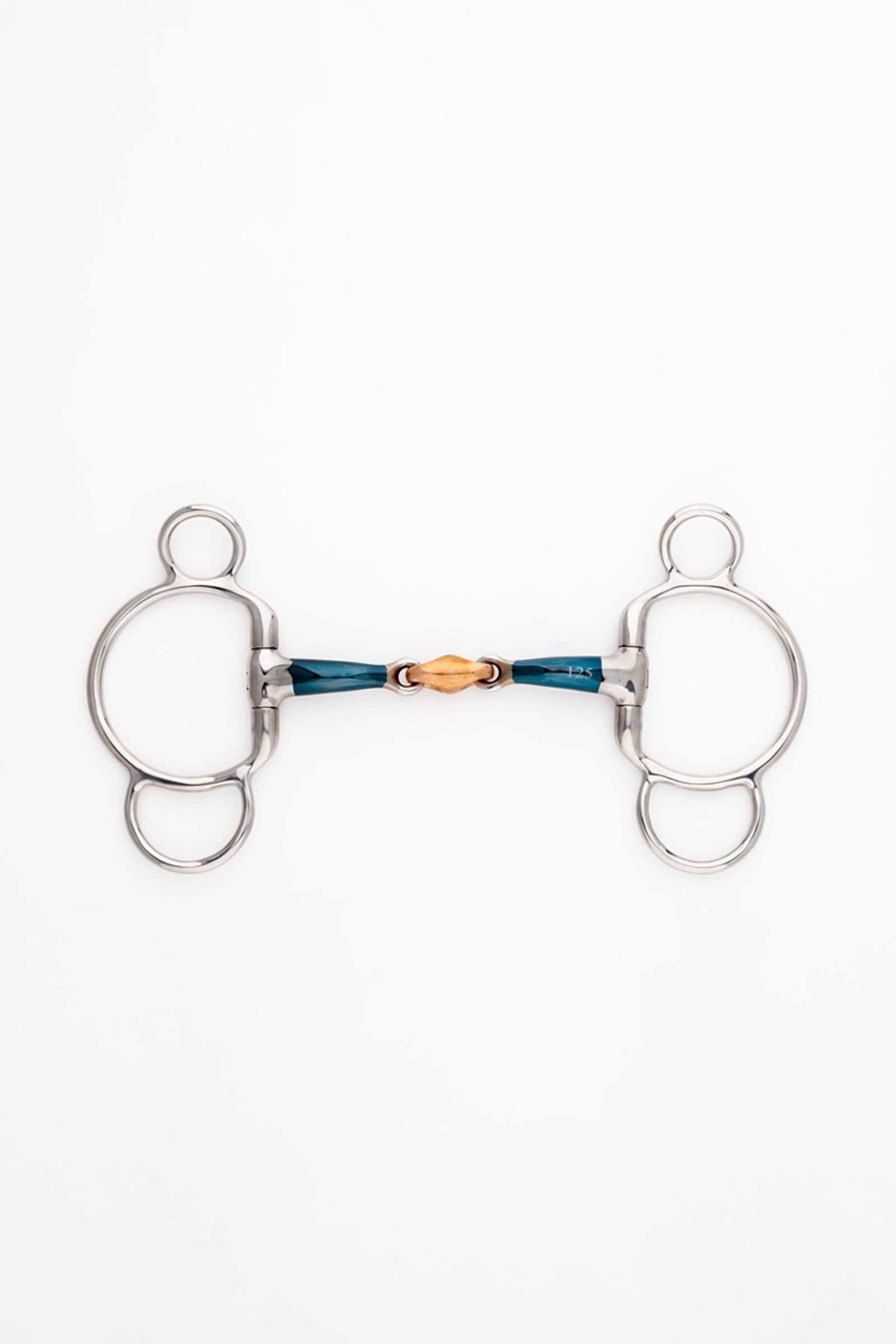 Kavalkade Ergonomic 3-Ring Bit Double Jointed, Lock Up, 14 mm Horse Bits