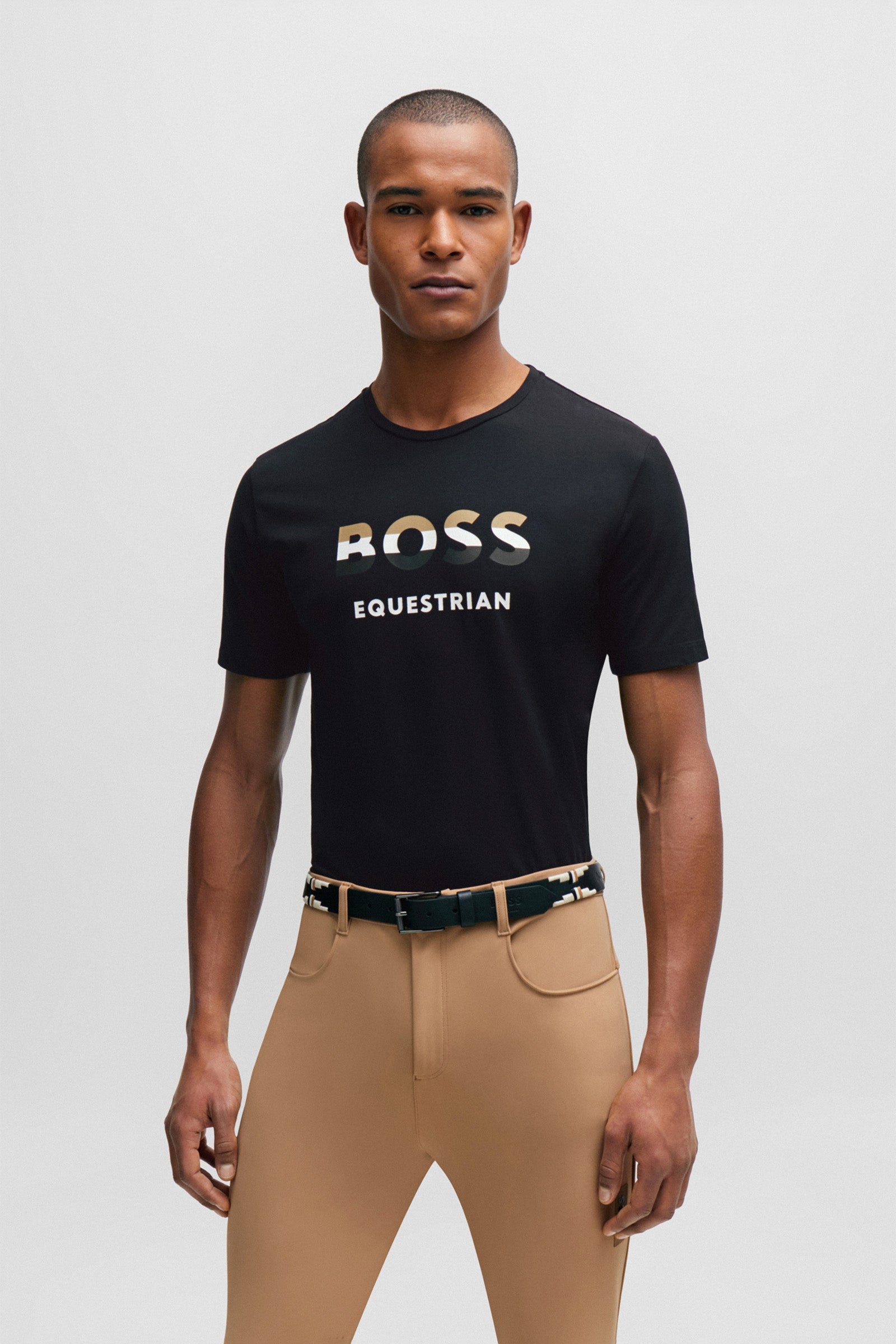 Boss Pierce Logo T-Shirt Mens Riding Clothing