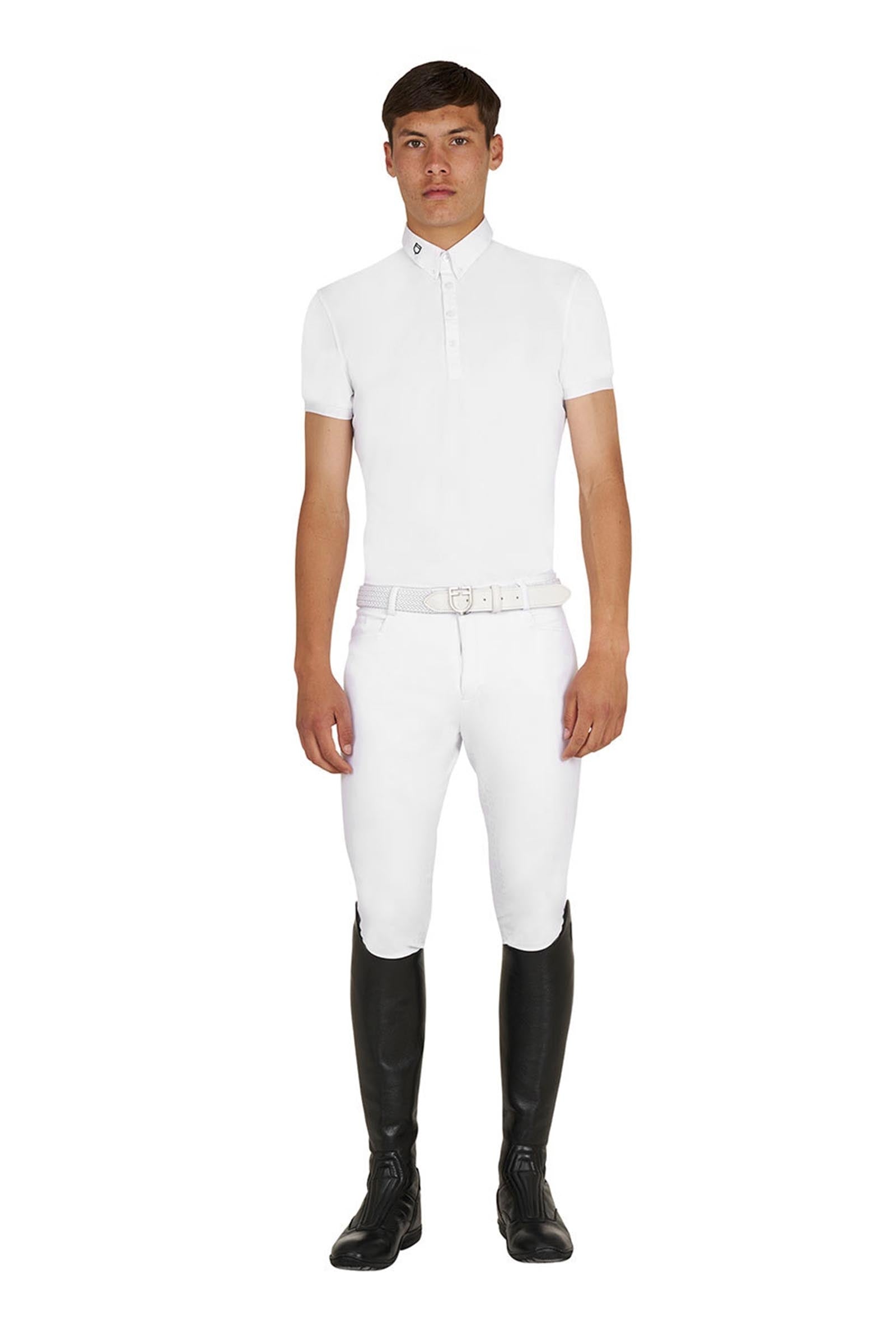 Equestro Men's Breathable Competition Polo Shirt Mens Riding Clothing