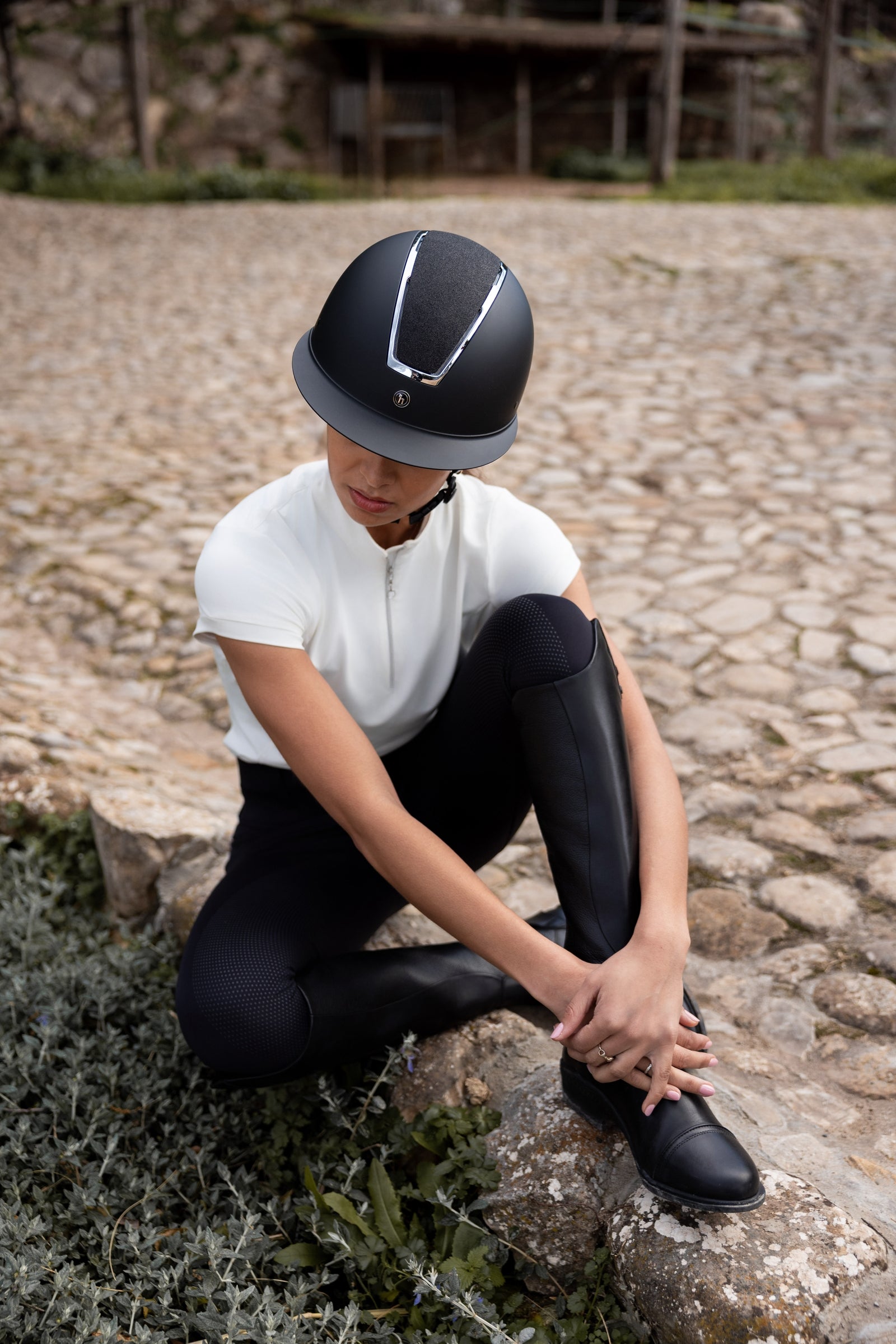 Horze Monarch II Metallic Glitter Helmet Safety Equipment