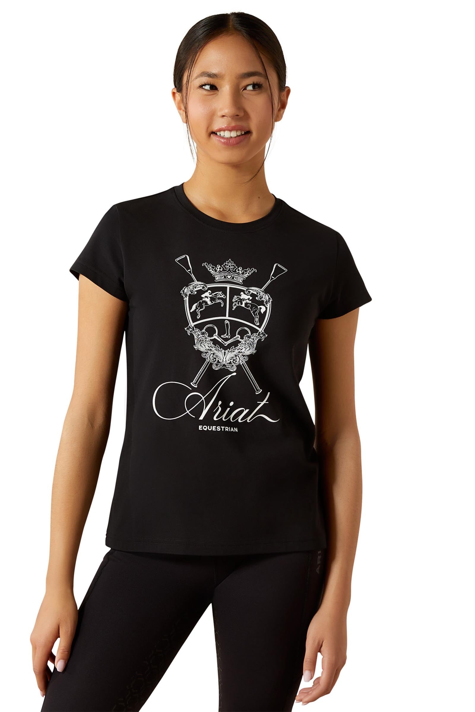 Ariat Ritzy Logo lasten lyhythihainen paita Lasten ratsastusvaatteet