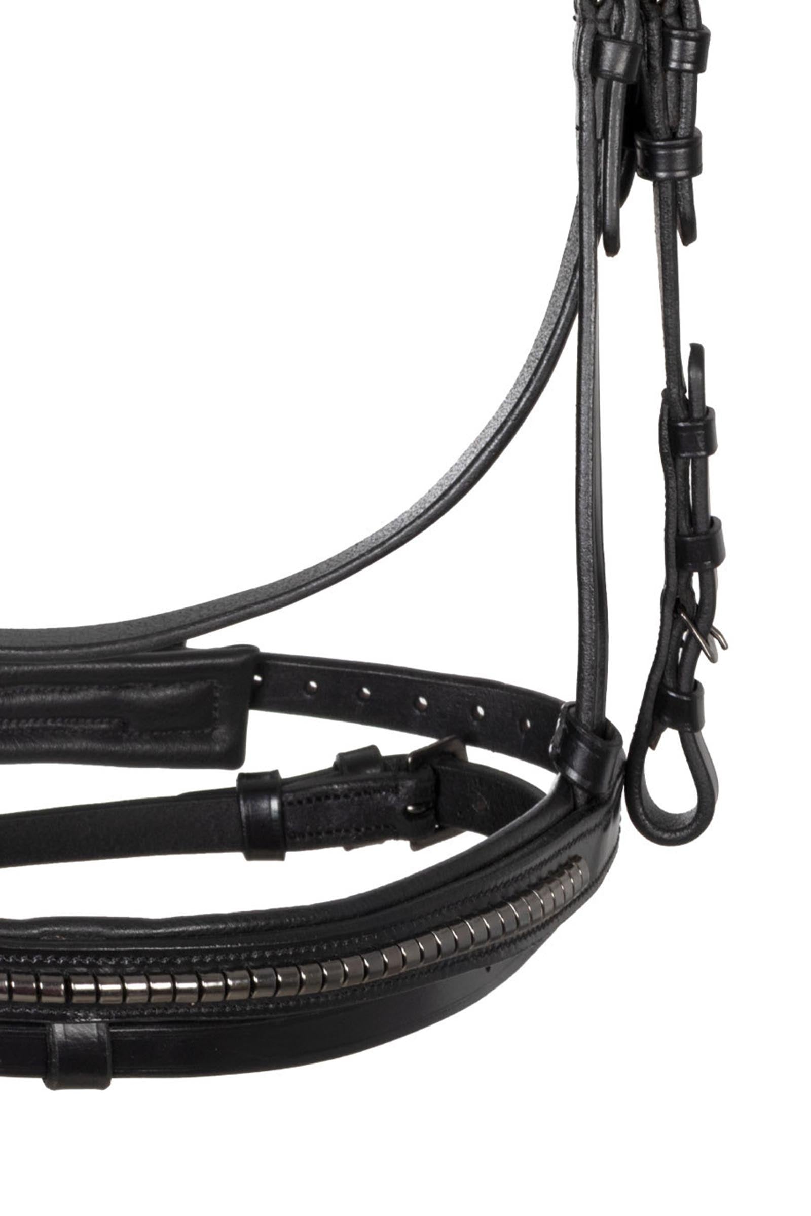Equestro Leather Bridle With Black Clincher Bridles & Reins