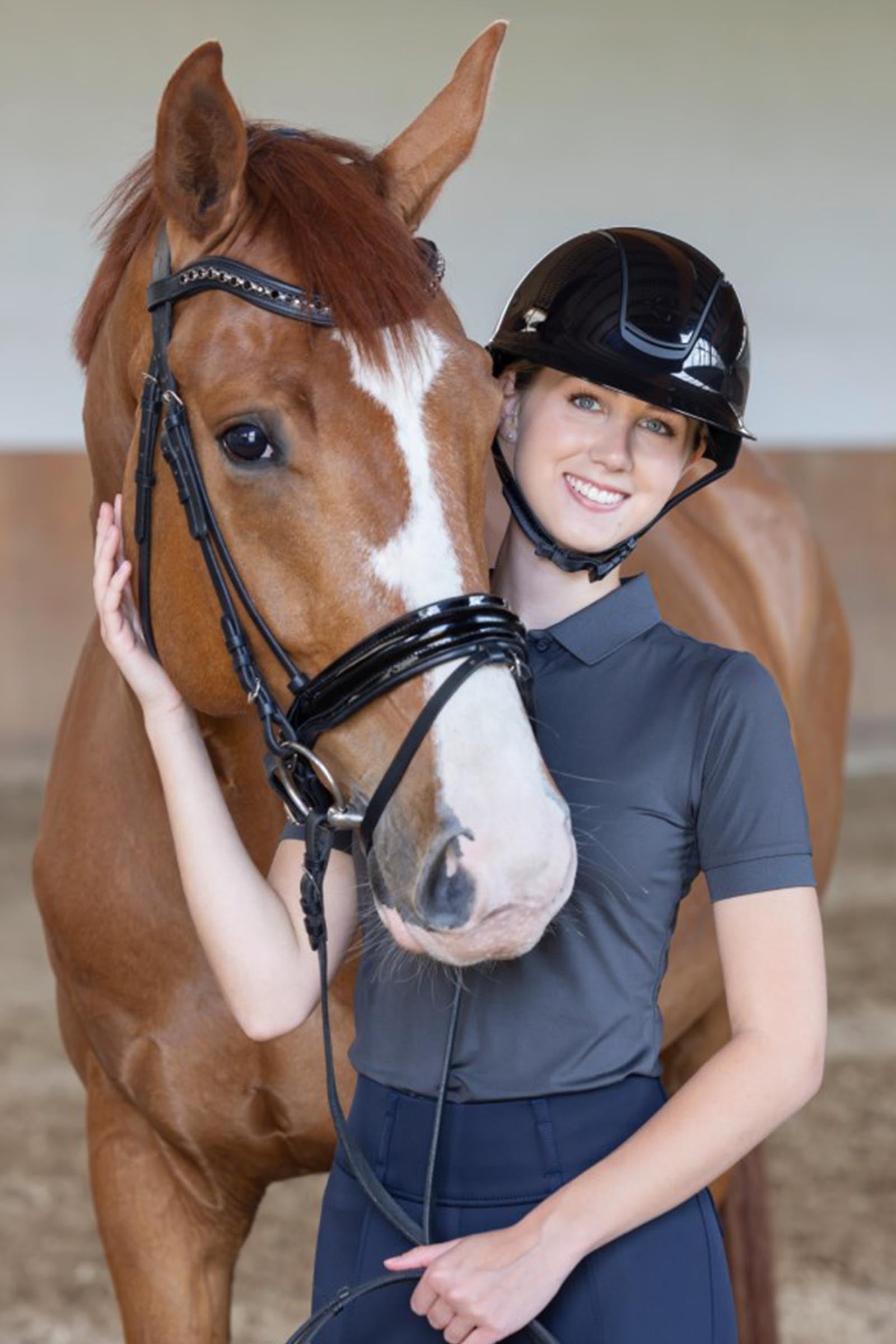 Covalliero Eclipse Polo Glossy Helmet Safety Equipment