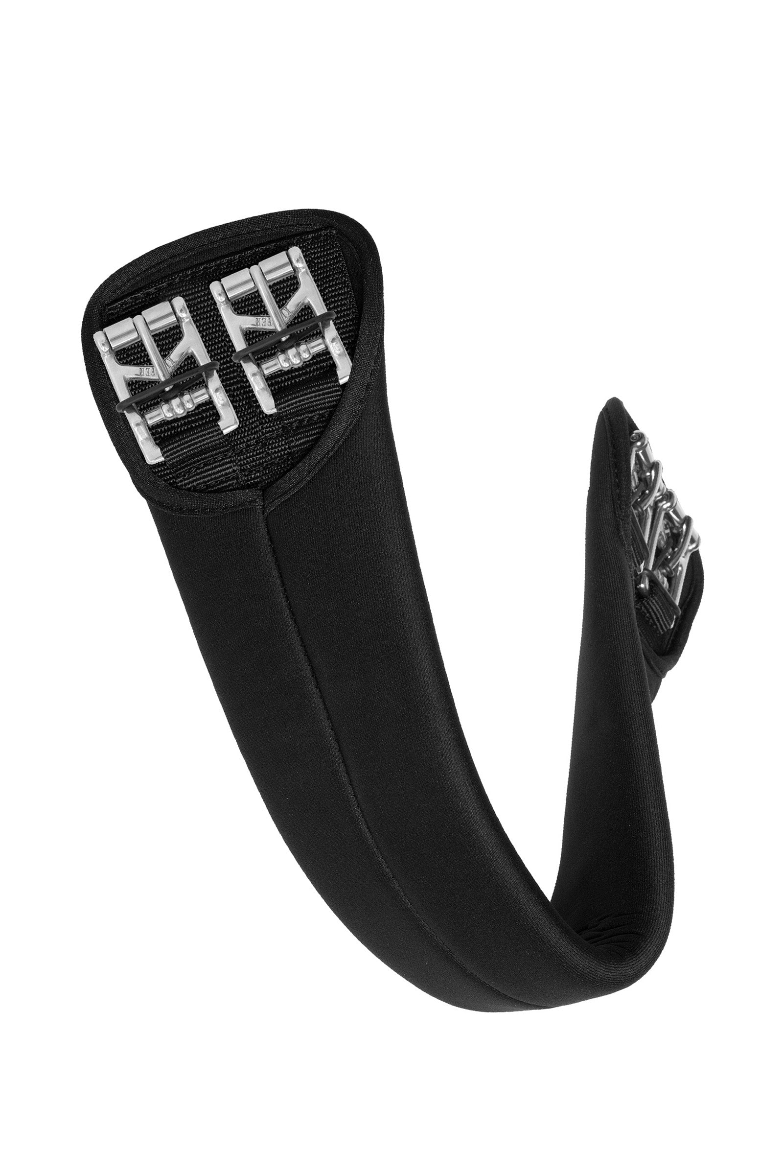 Kieffer KIEFFERPREN Short Girth without elasticated inserts, roller buckles with elastomer band Saddles, Girths & Stirrups