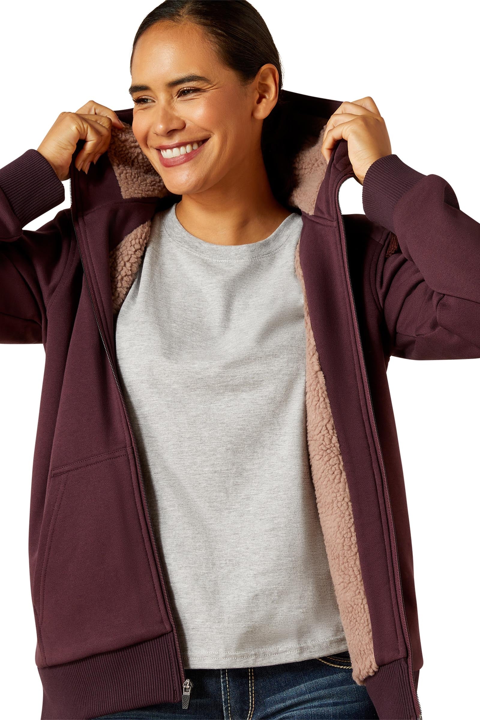 Ariat Rebar Women´s All-Weather Sherpa Full Zip Hoodie Women’s Riding Clothing