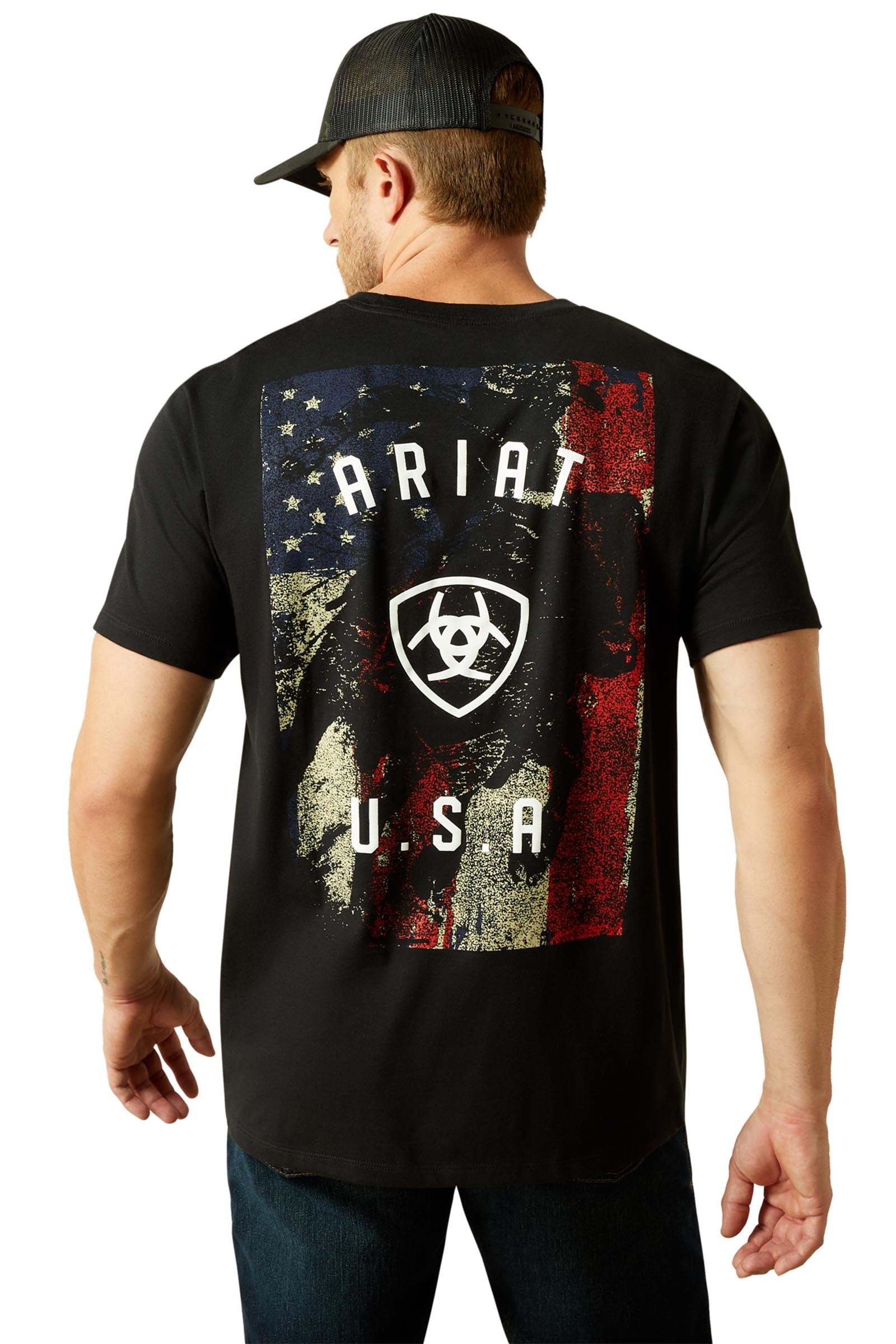 Ariat Faded Bull miesten t-paita Miesten ratsastusvaatteet
