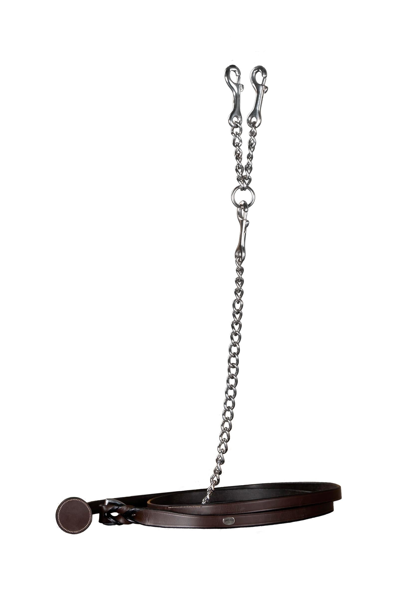 Dy'on Working Leather Lead With Chain Halters & Leads